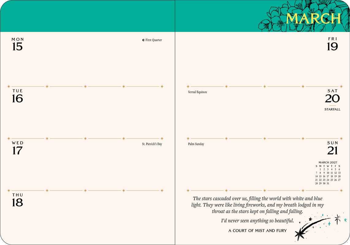 Court of Thorns and Roses 2027 Monthly/Weekly Planner Calendar by Sarah J. Maas
