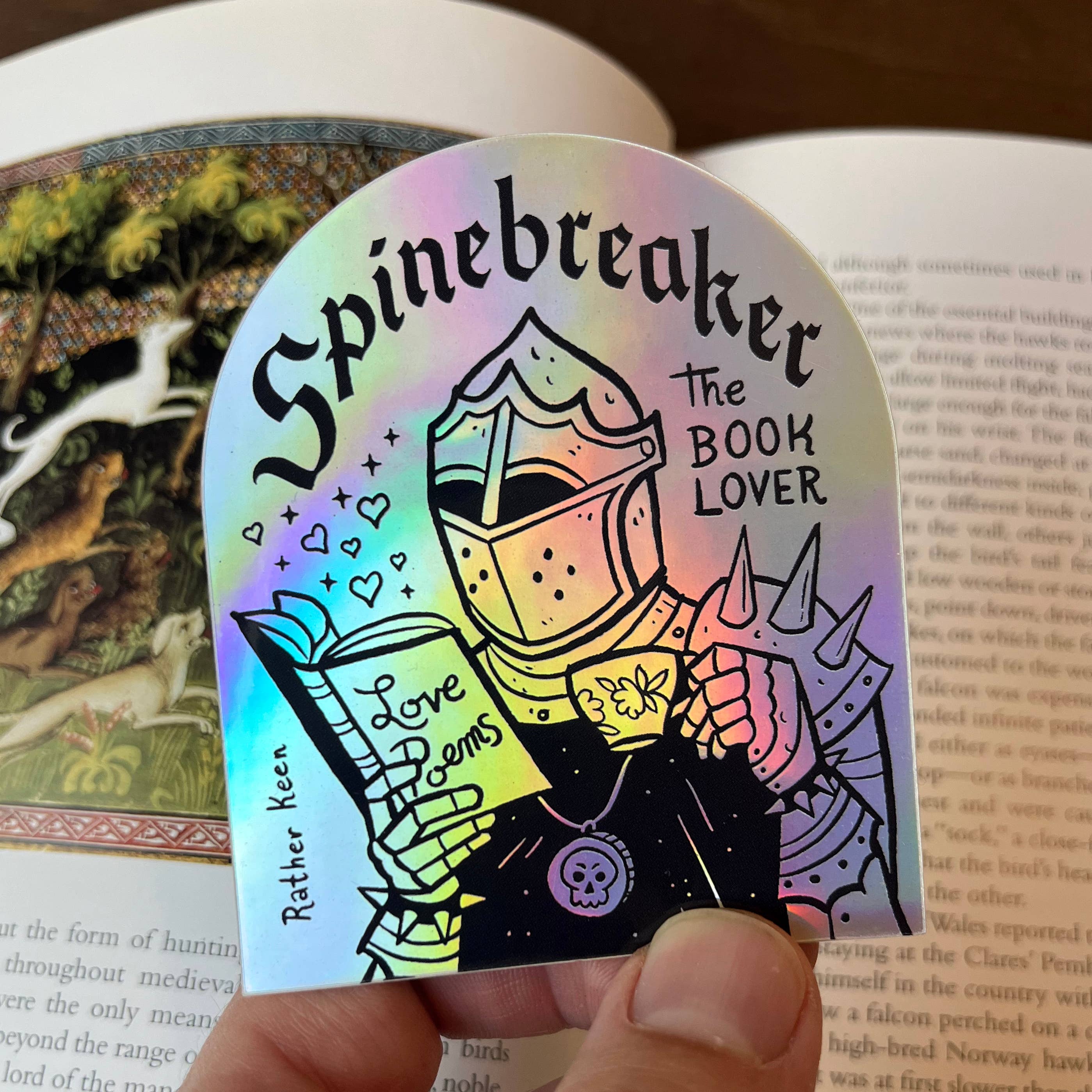 Spinebreaker Vinyl Sticker - Fantasy Bookish Adventurer
