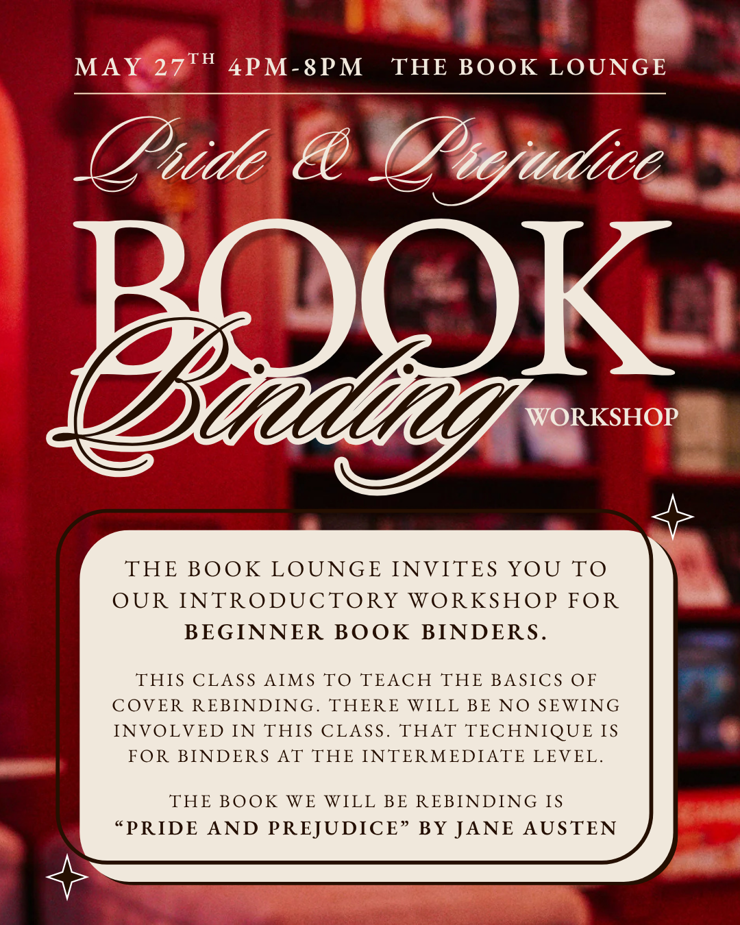 Book Binding Beginner's Workshop: Pride & Prejudice