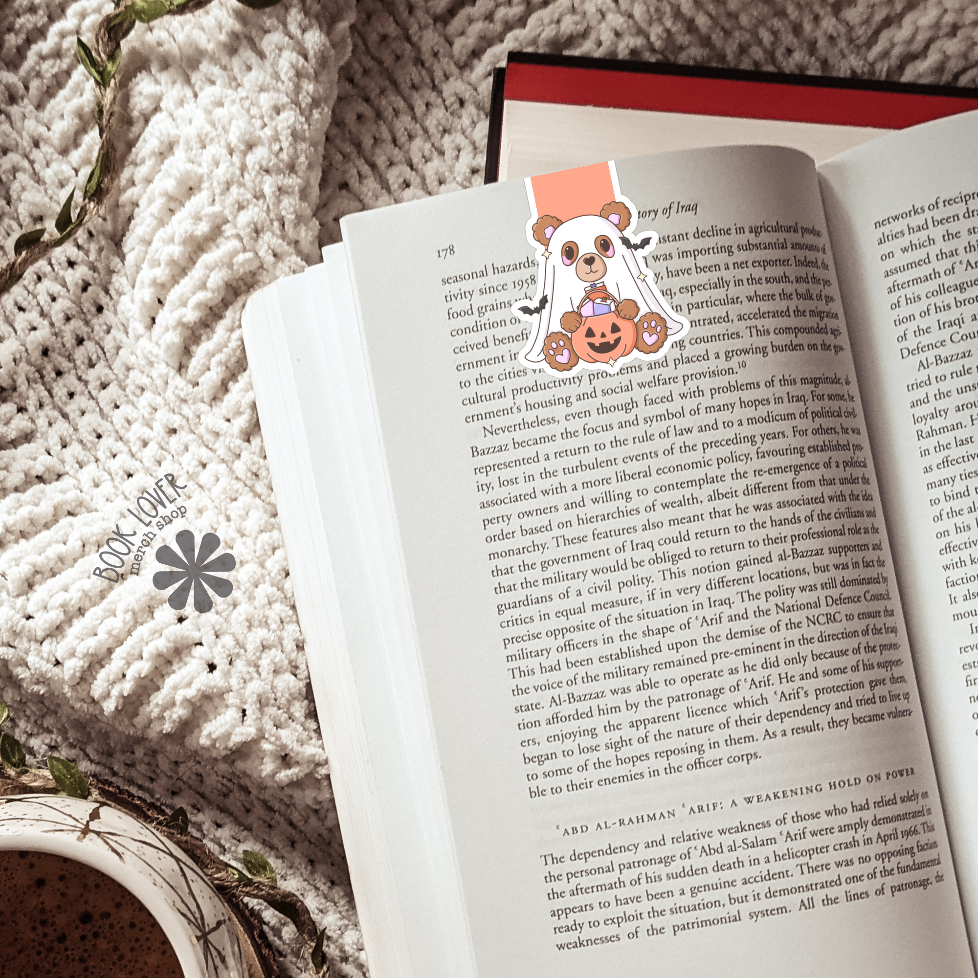 Bear Halloween Magnetic Bookmark / Ghost Bookish Bookmark