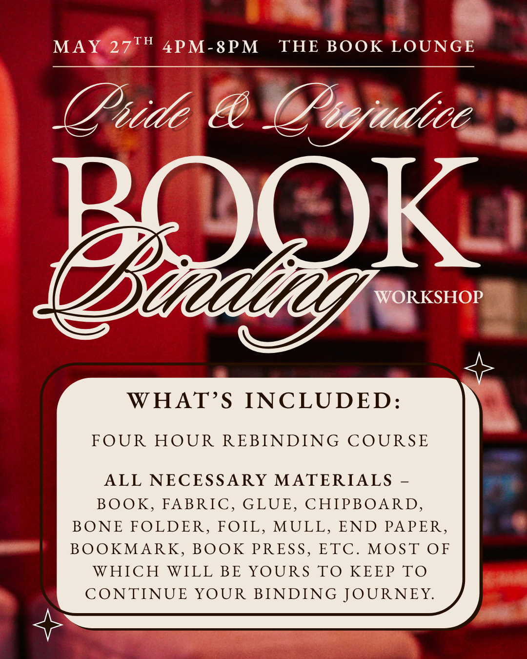 Book Binding Beginner's Workshop: Pride & Prejudice