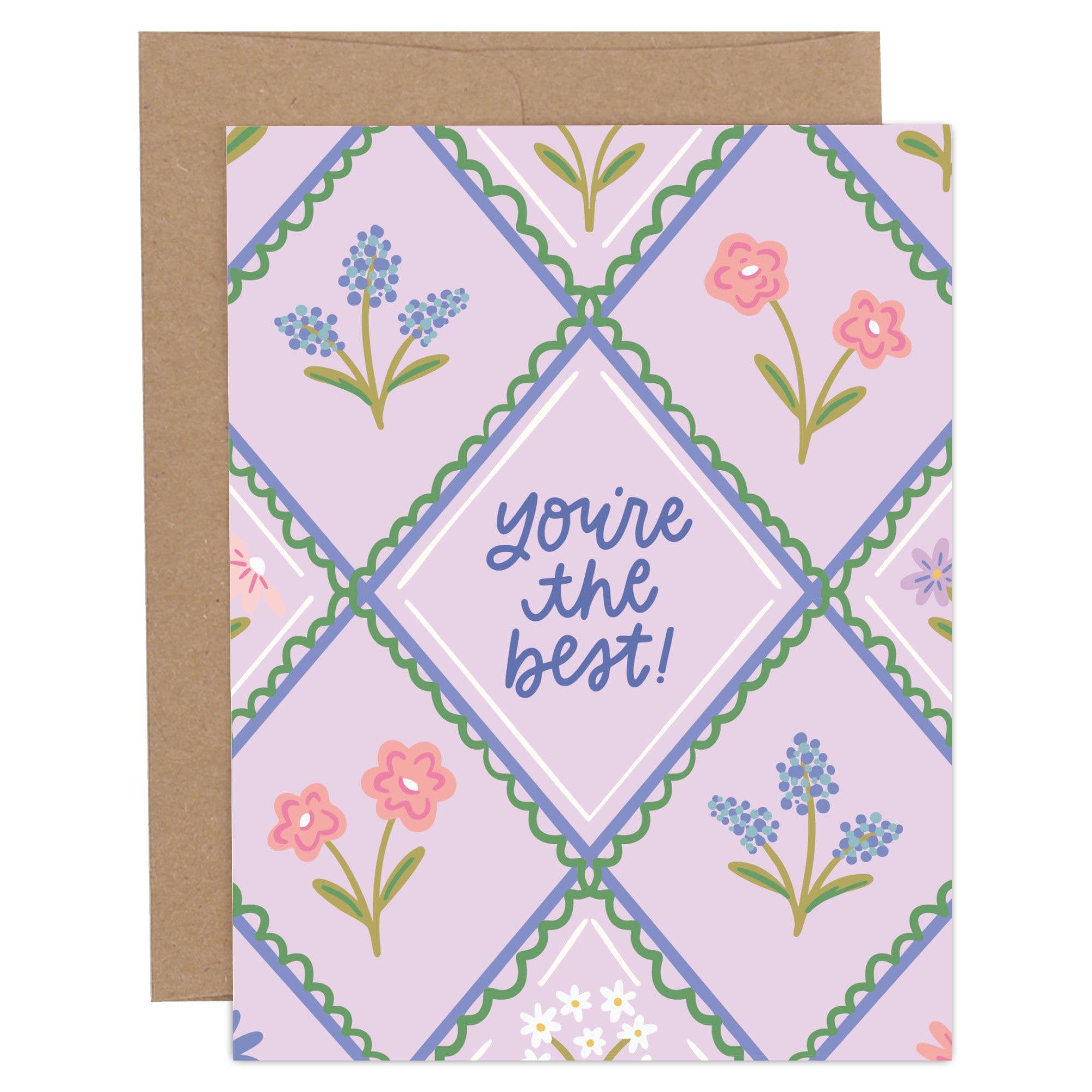 You're The Best Floral Love + Friendship Greeting Card