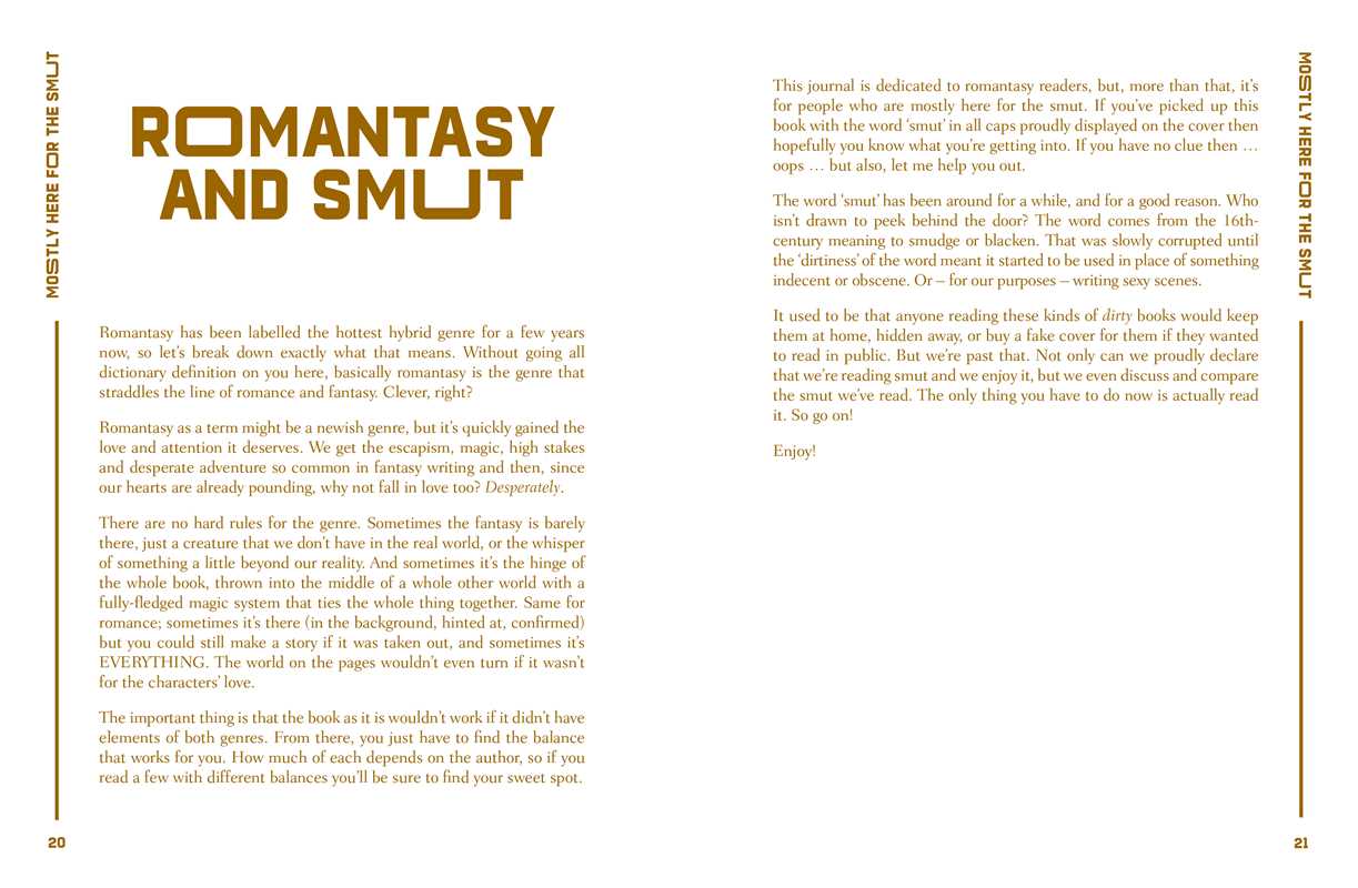 A Reading Journal: Mostly Here for the Smut by Sweet Hearts Press