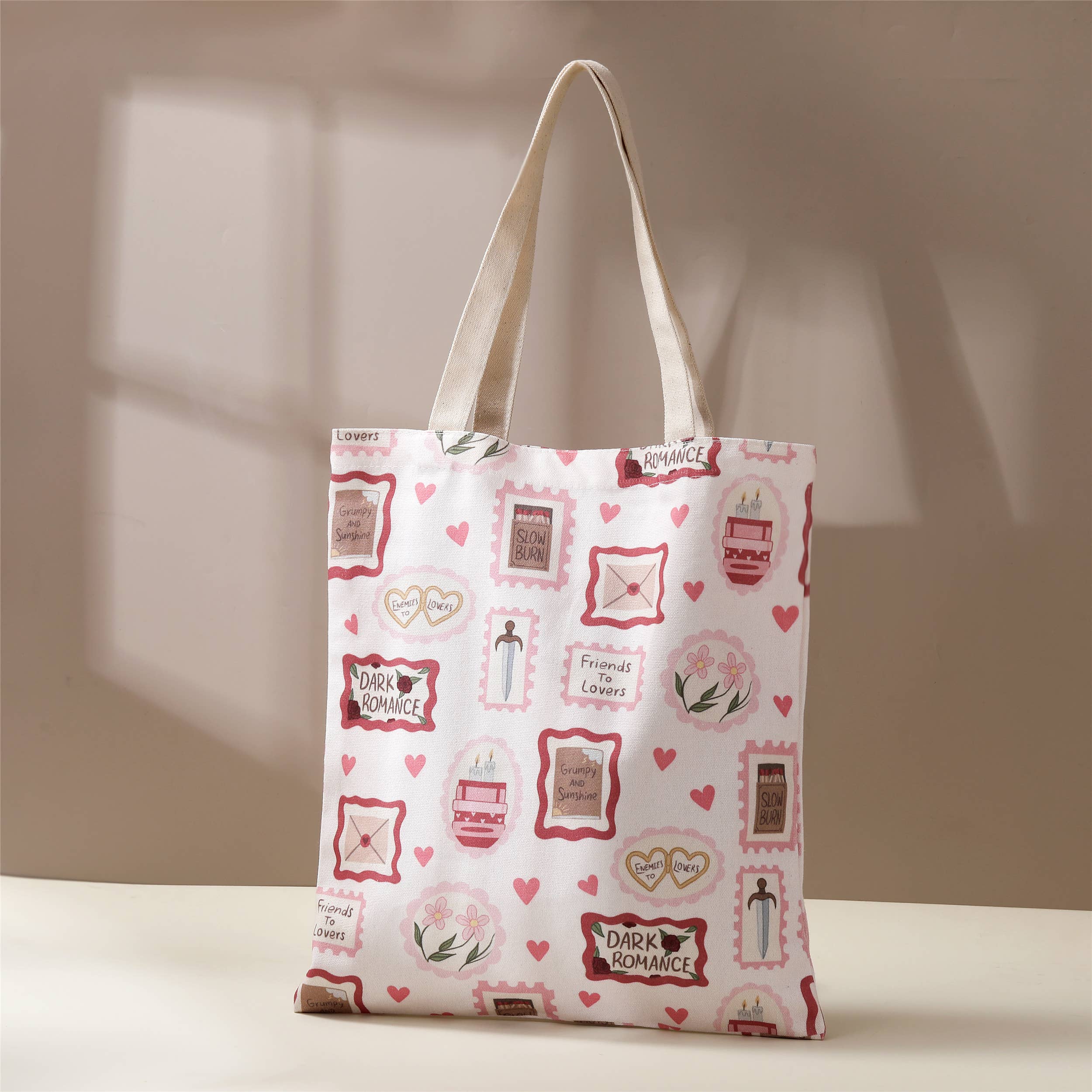 Romance Tropes Tote Bag, Reader, Romantasy, Bookish