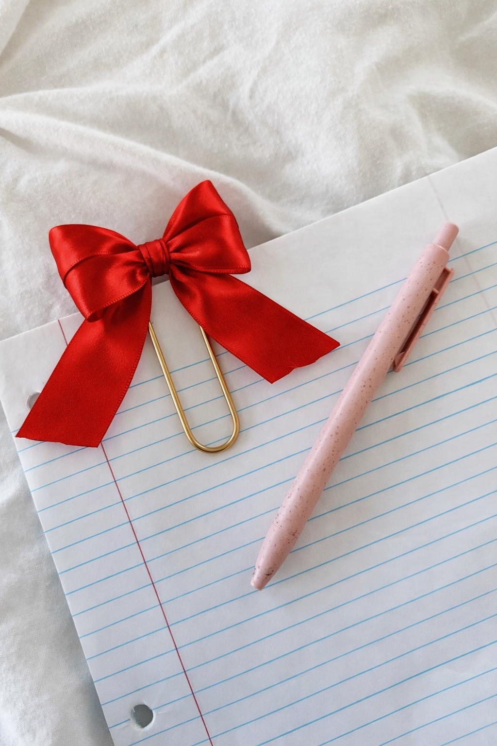 Coquette Red Bow Bookmark - Valentines Day Gift for Readers
