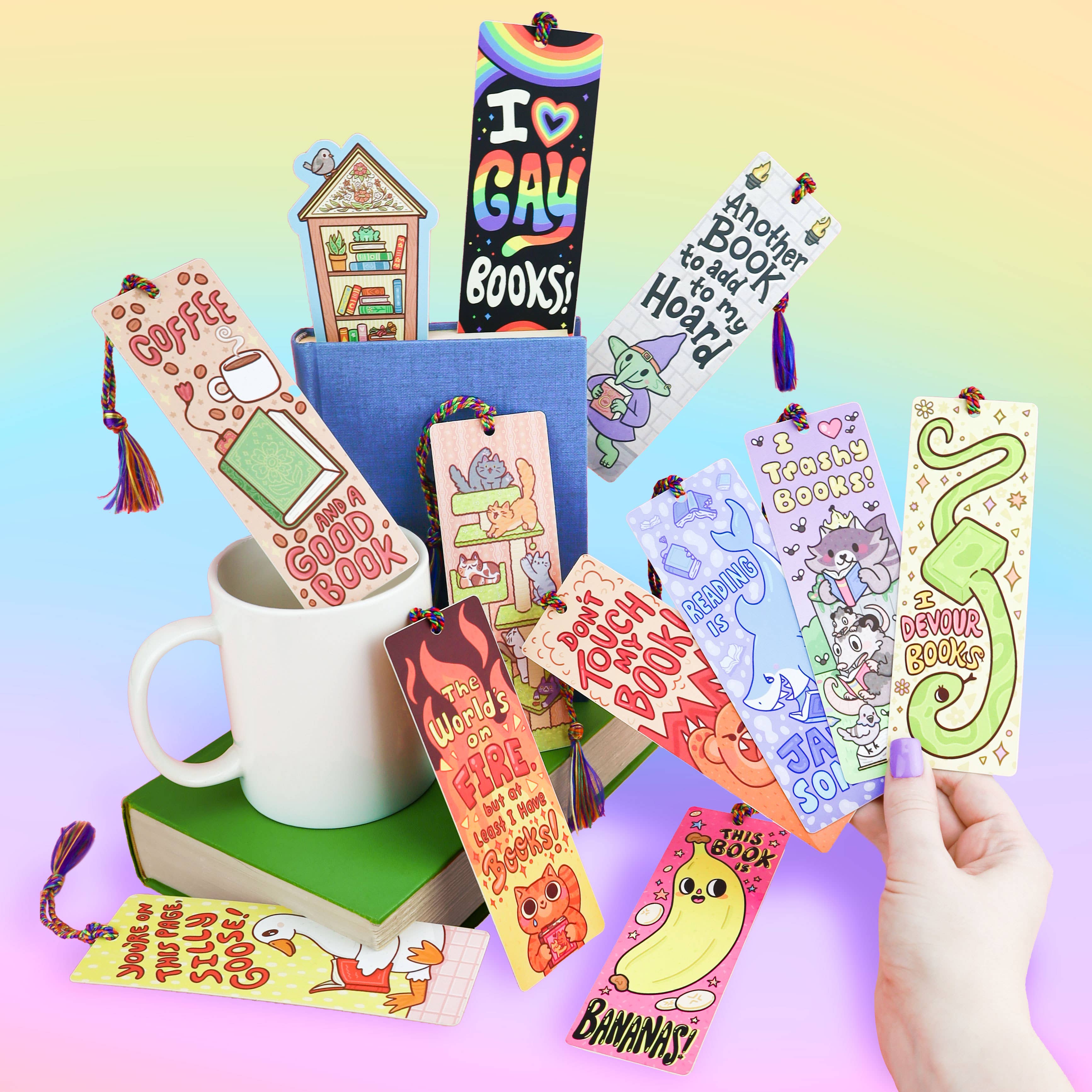 I Love Trashy Books, Smut, Bookish, Bookmark with Tassel