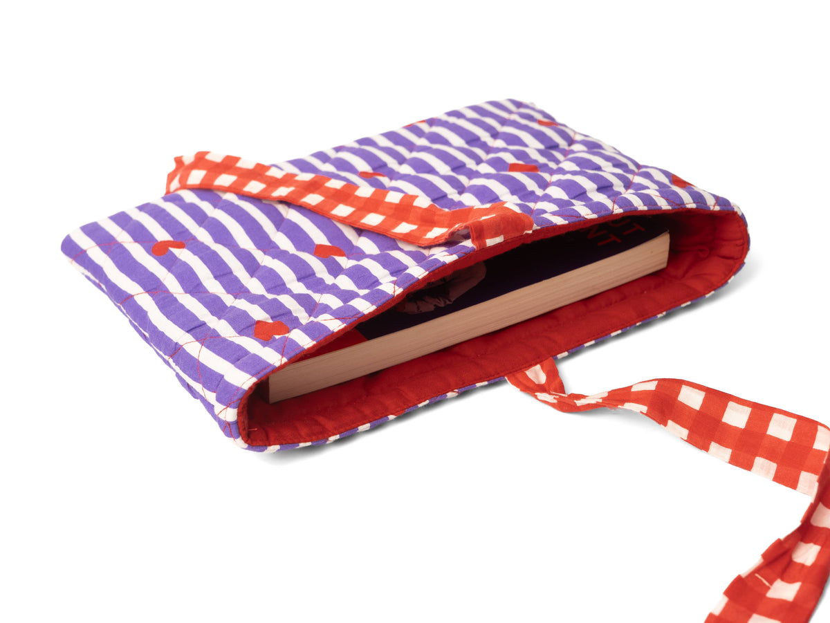 Book Cover | Quilted Book Sleeve | Cotton Book Cover