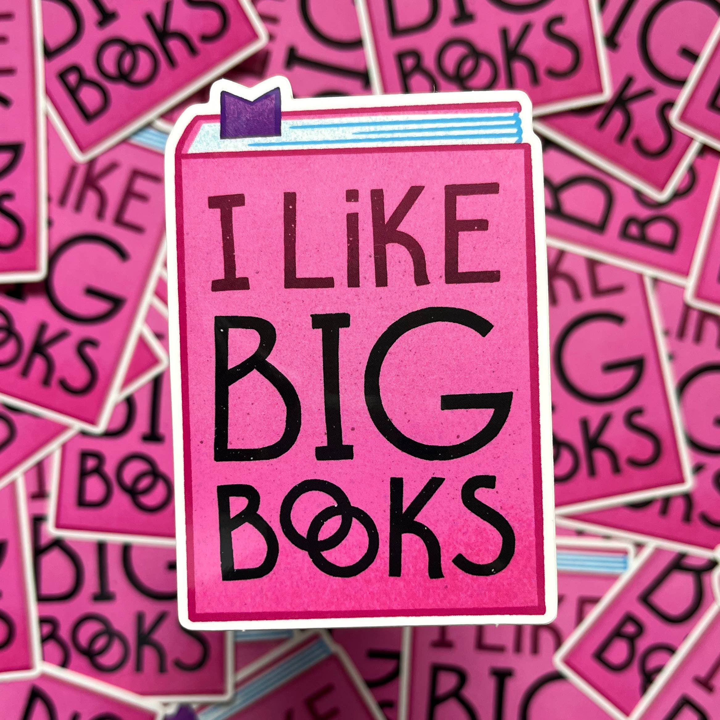 I Like Big Books vinyl sticker - bookish sticker