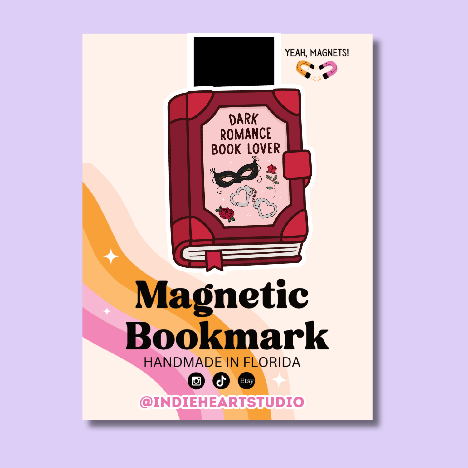 Dark Romance Book Lover Magnetic Bookmark | Bookish Romance