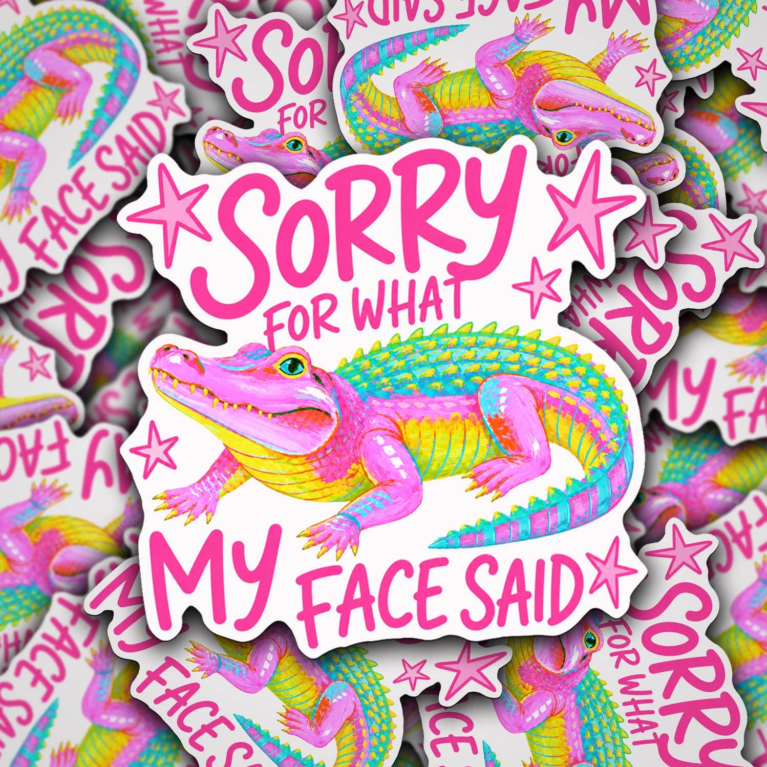 Vinyl Decal Sorry For What My Face Said