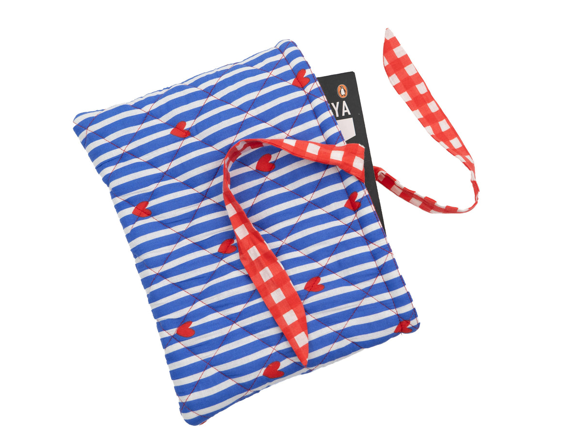 Book Cover | Quilted Book Sleeve | Cotton Book Cover