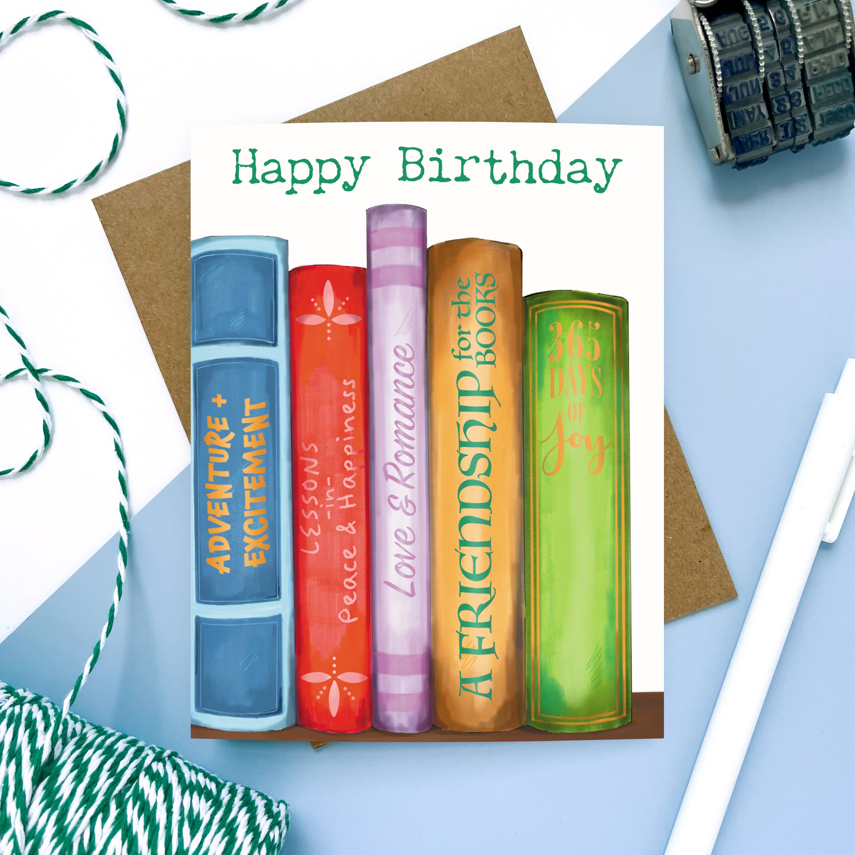 Book Wishes Birthday Card