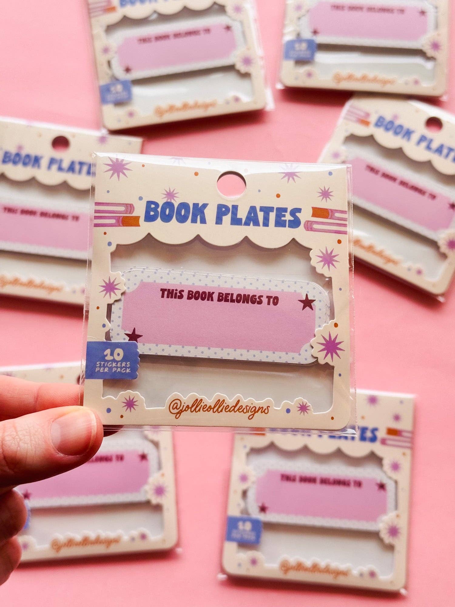 Polka Dot Book Plate Sticker Pack