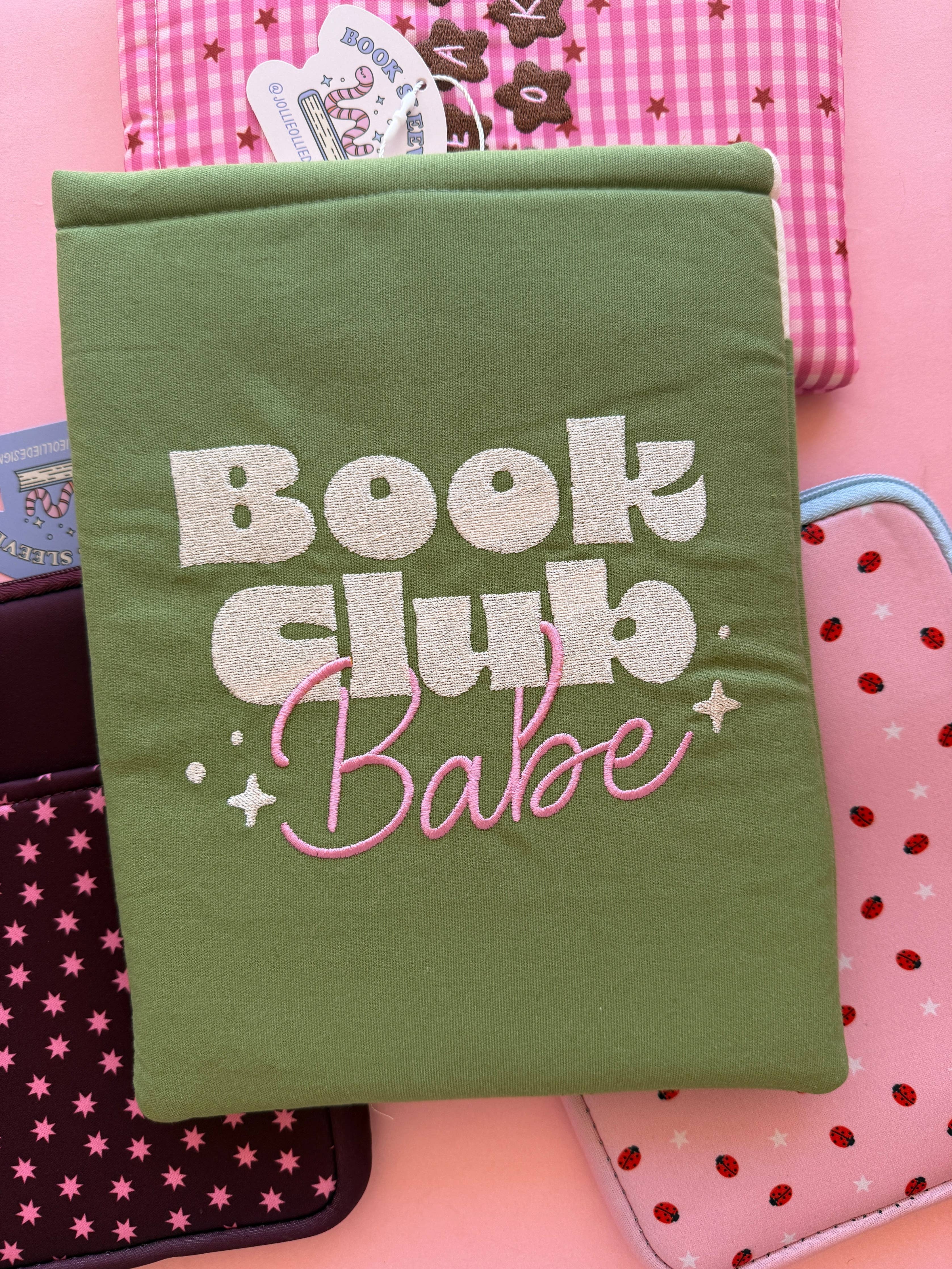 Book Club Babe Embroidered Book & Kindle/E-Reader Sleeve