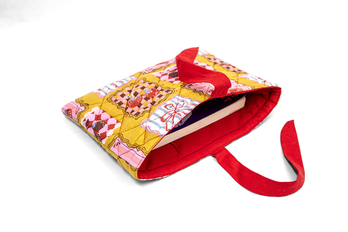 Book Cover | Quilted Book Sleeve | Cotton Book Cover