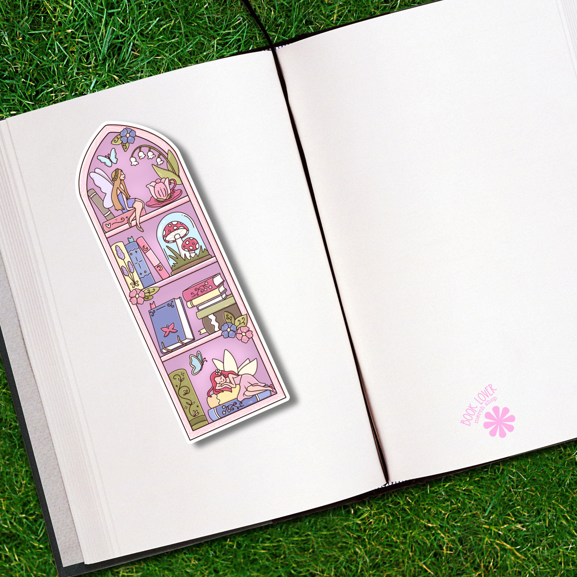 Pink Fairy Tale Bookshelf Bookmark / Magical Bookish