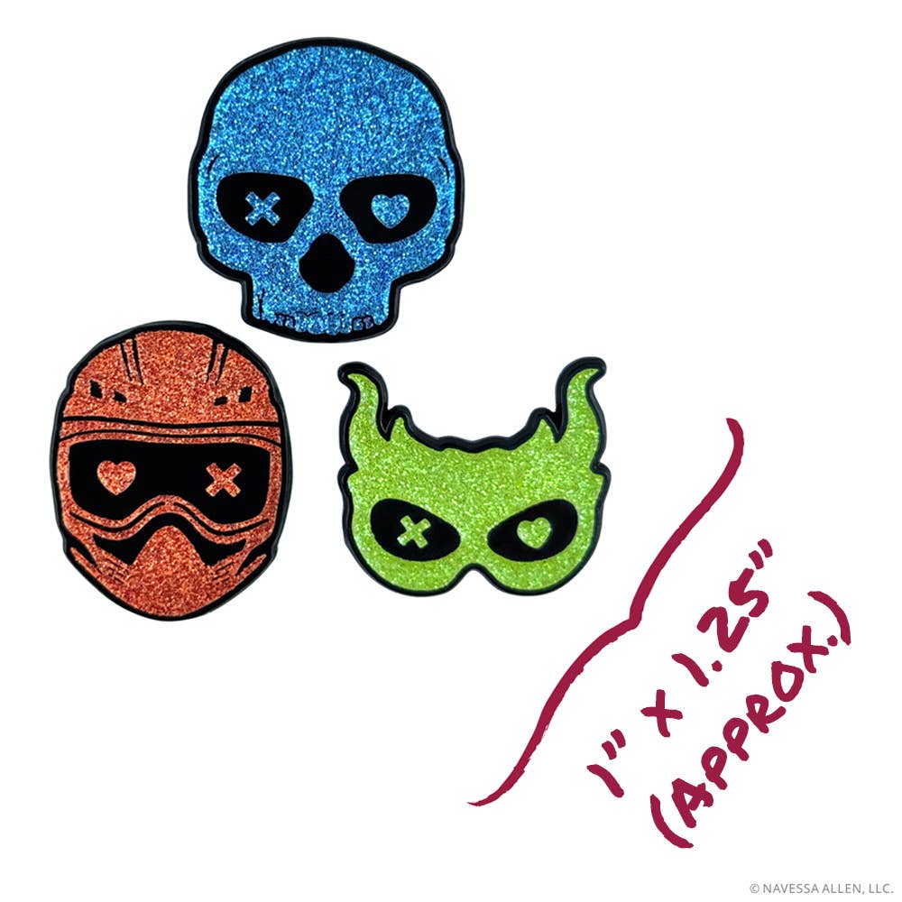 Into Darkness Series: Masked Men Enamel Pins (3-Pack)