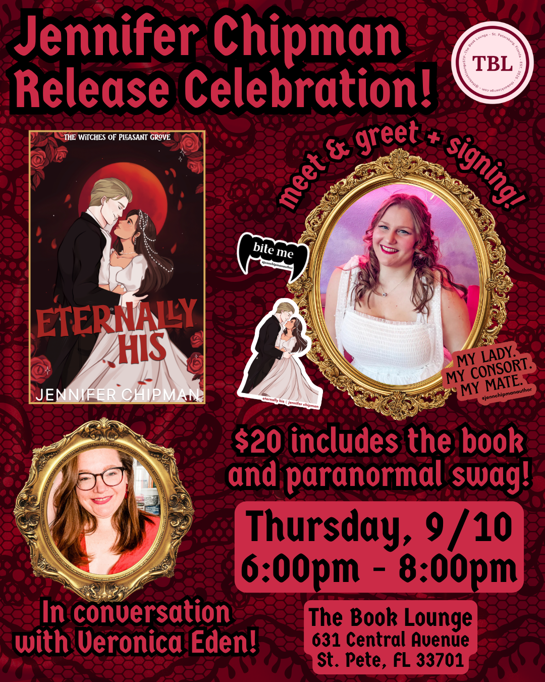 Vampire Night! "Eternally His" Release Celebration! w/ Jennifer Chipman & Veronica Eden