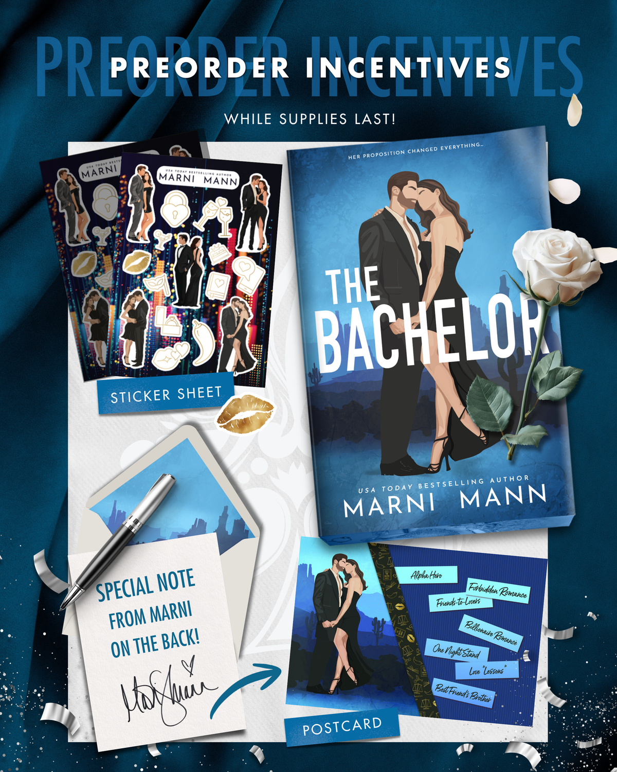 PRE-ORDER: The Bachelor by Marni Mann - Hand Signed paperback + swag!