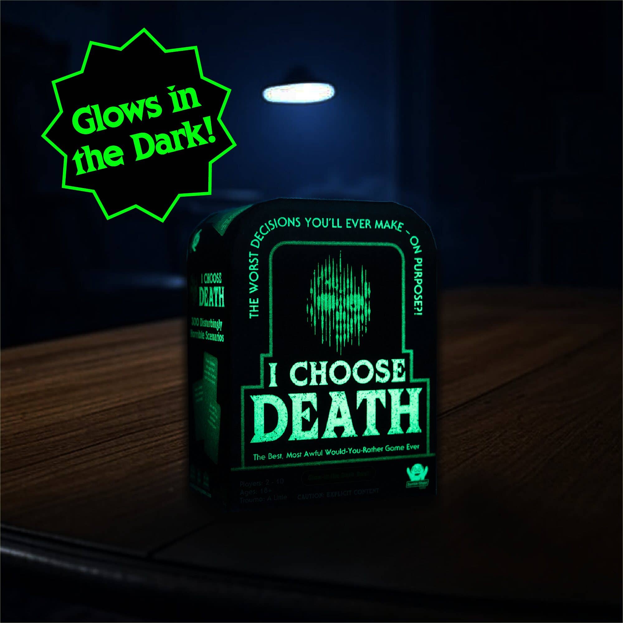 I Choose Death Would-You-Rather Card Game (Glow-in-the-Dark)