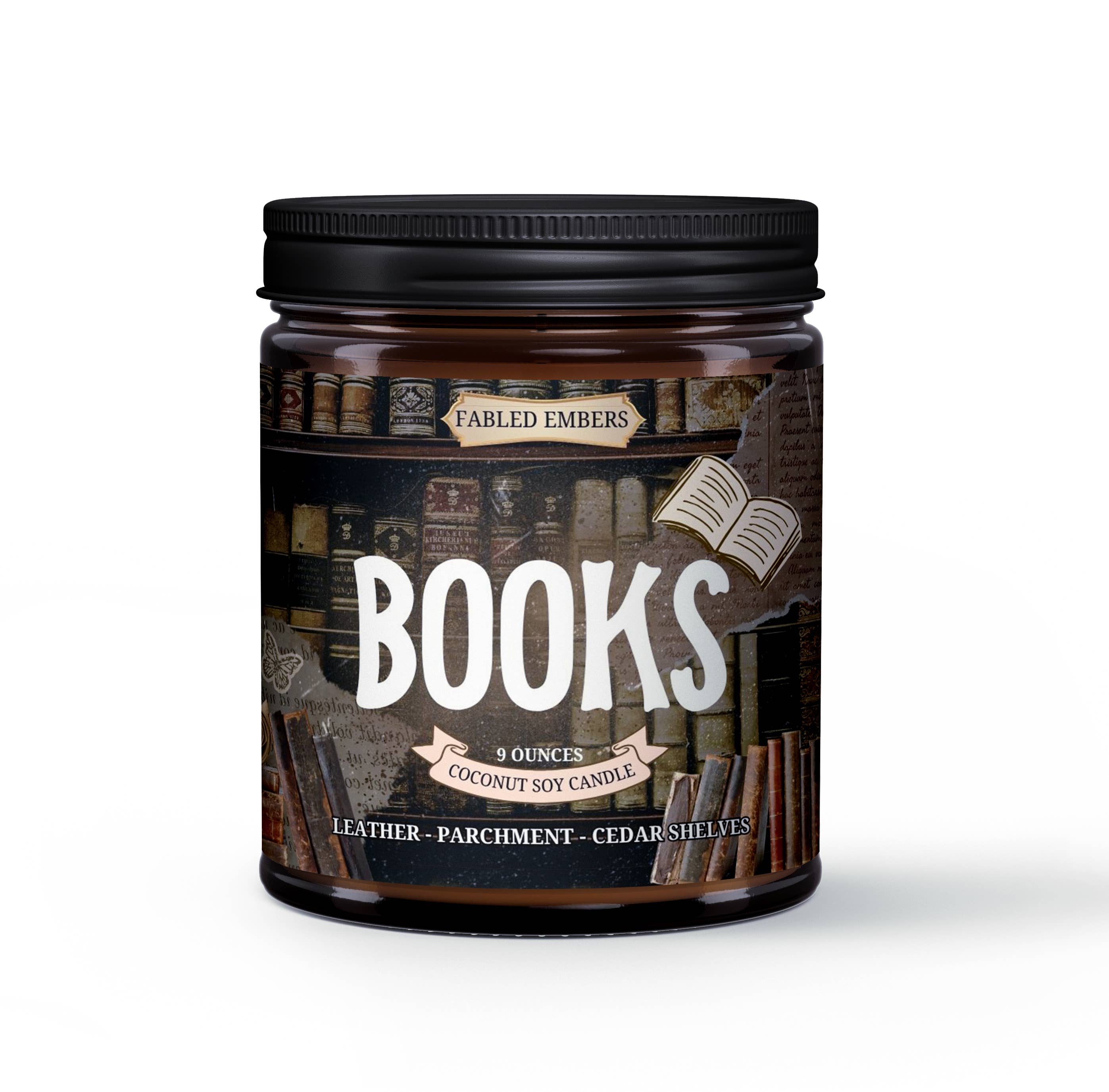 bookish book lovers candle
