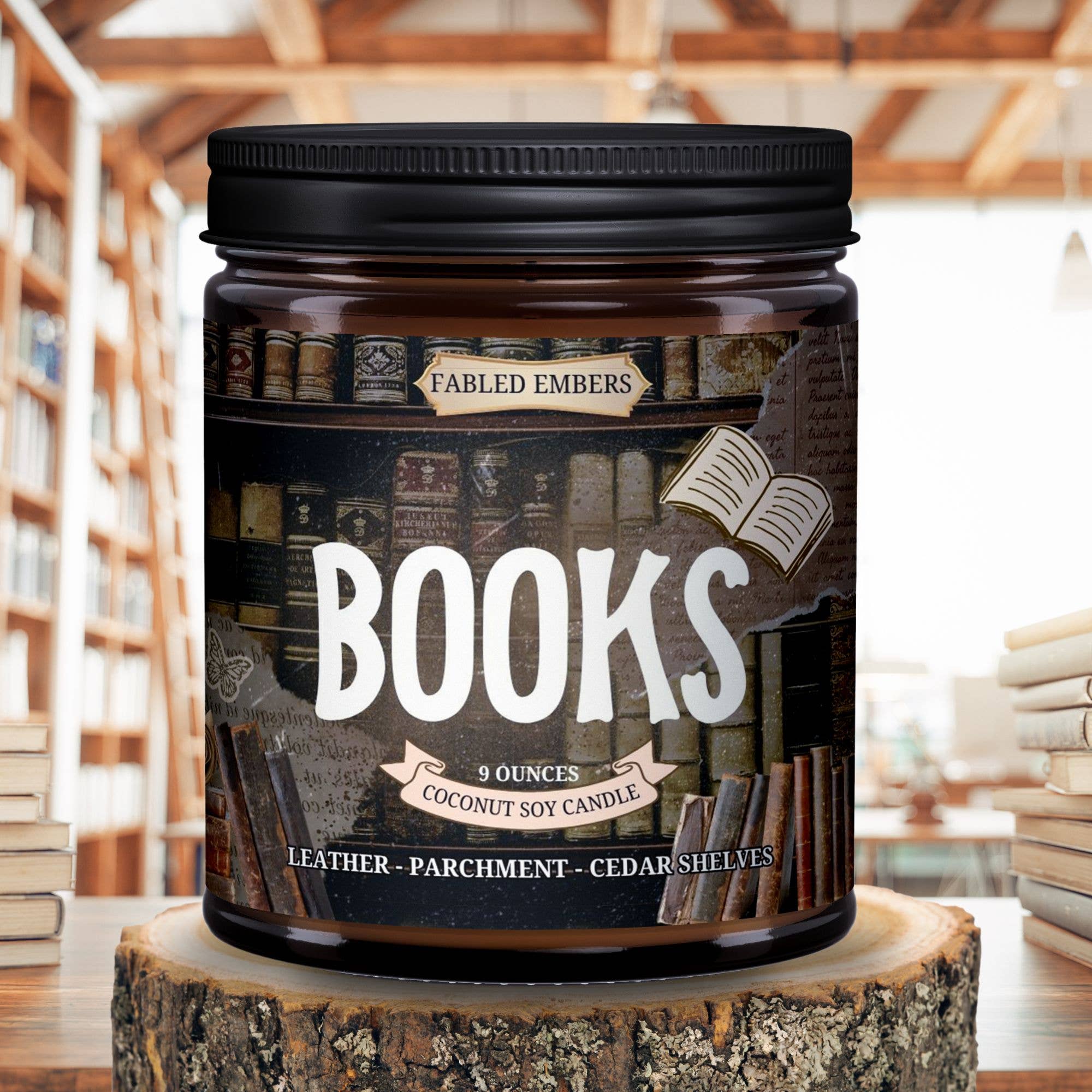 bookish book lovers candle
