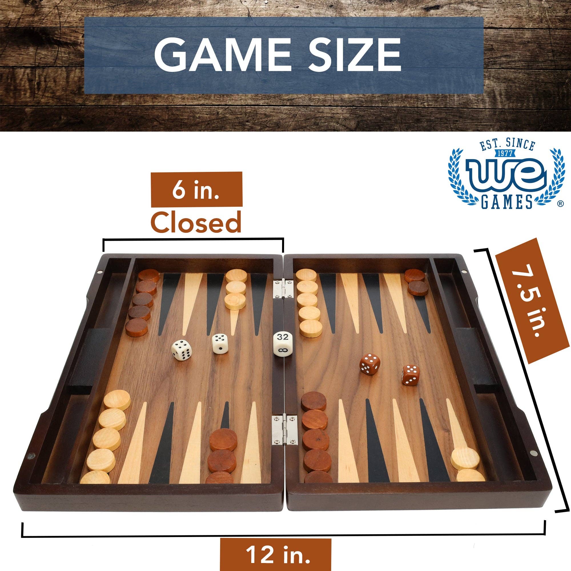 Backgammon Set - 12 in.