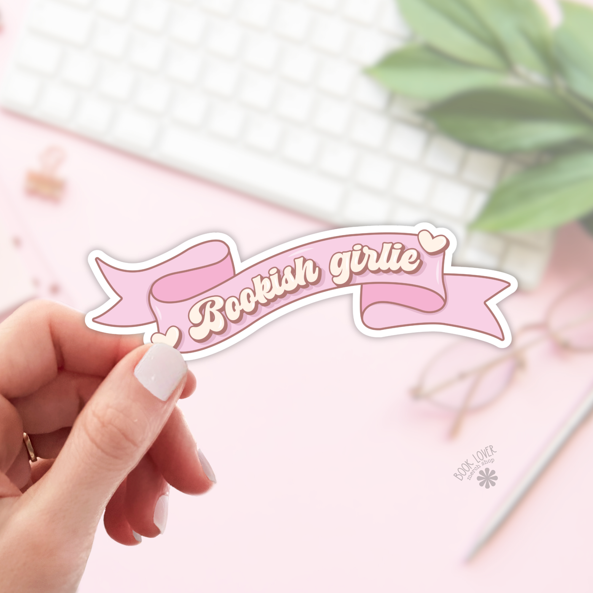 Bookish Girlie Banner Stickers / Bookish Stickers / Book