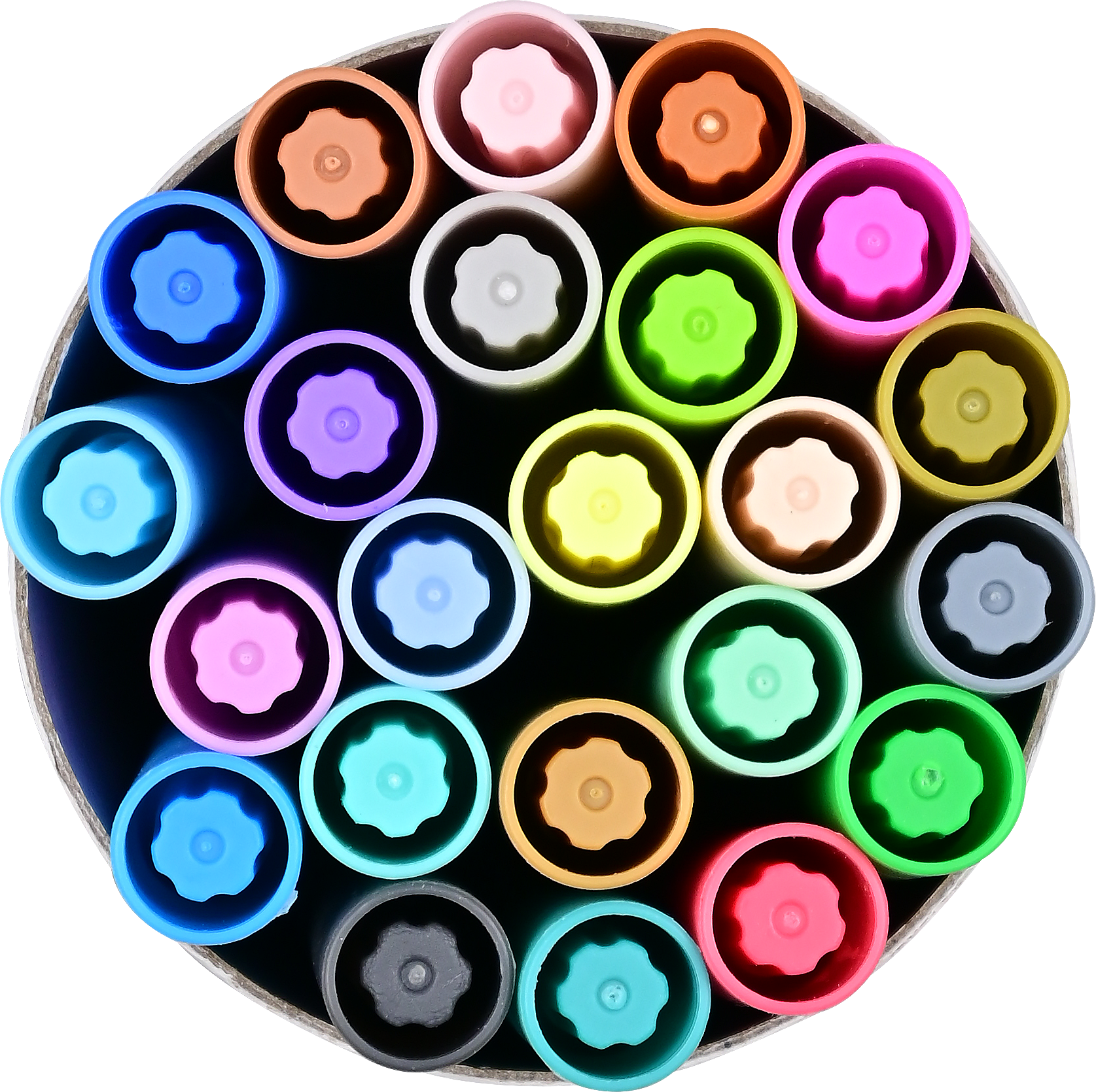 Studio Series Dual-Tip Pastel Coloring Markers Tube Set (24-Colors)