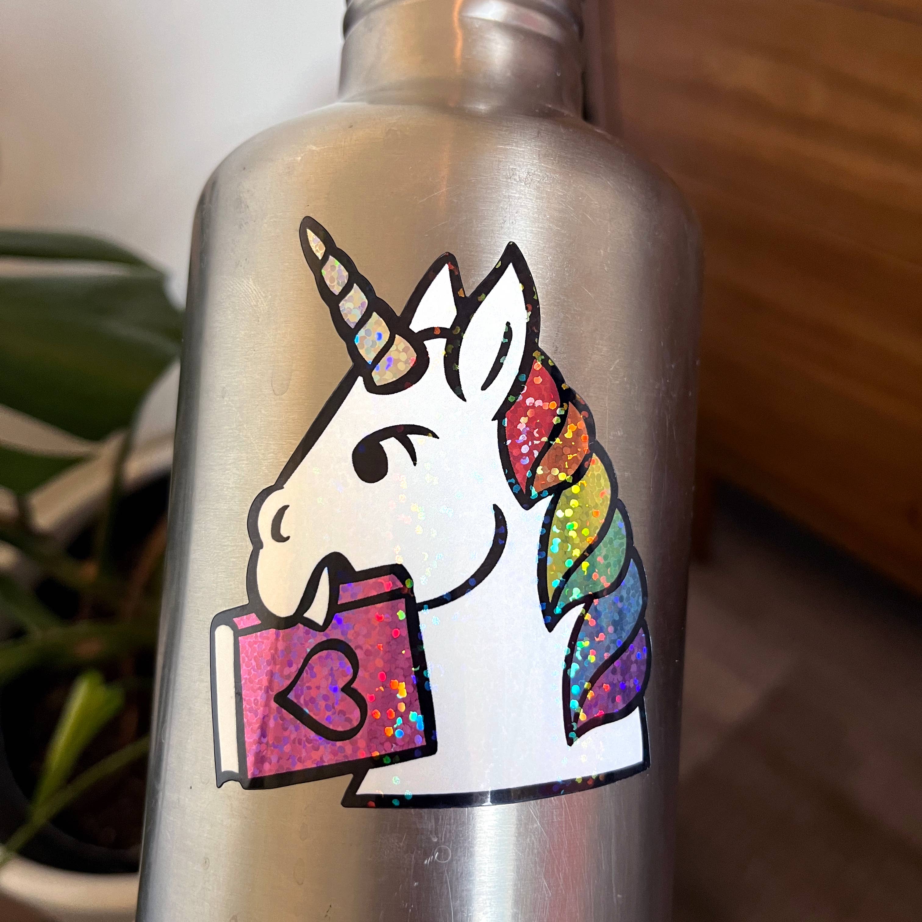 Book Unicorn vinyl sticker - fantasy sticker - castlecore