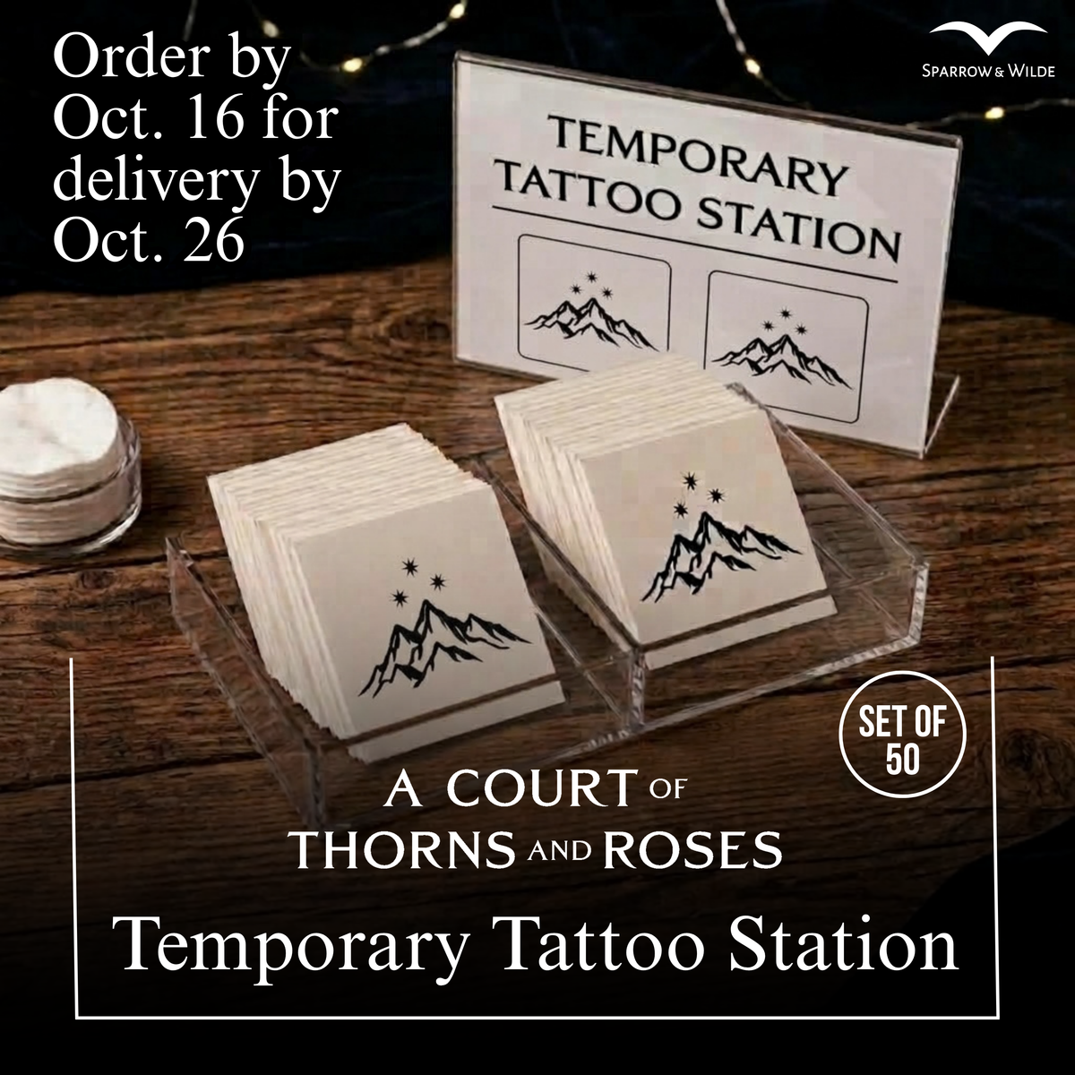 ACOTAR Release Party Temporary Tattoo Station - Set of 50