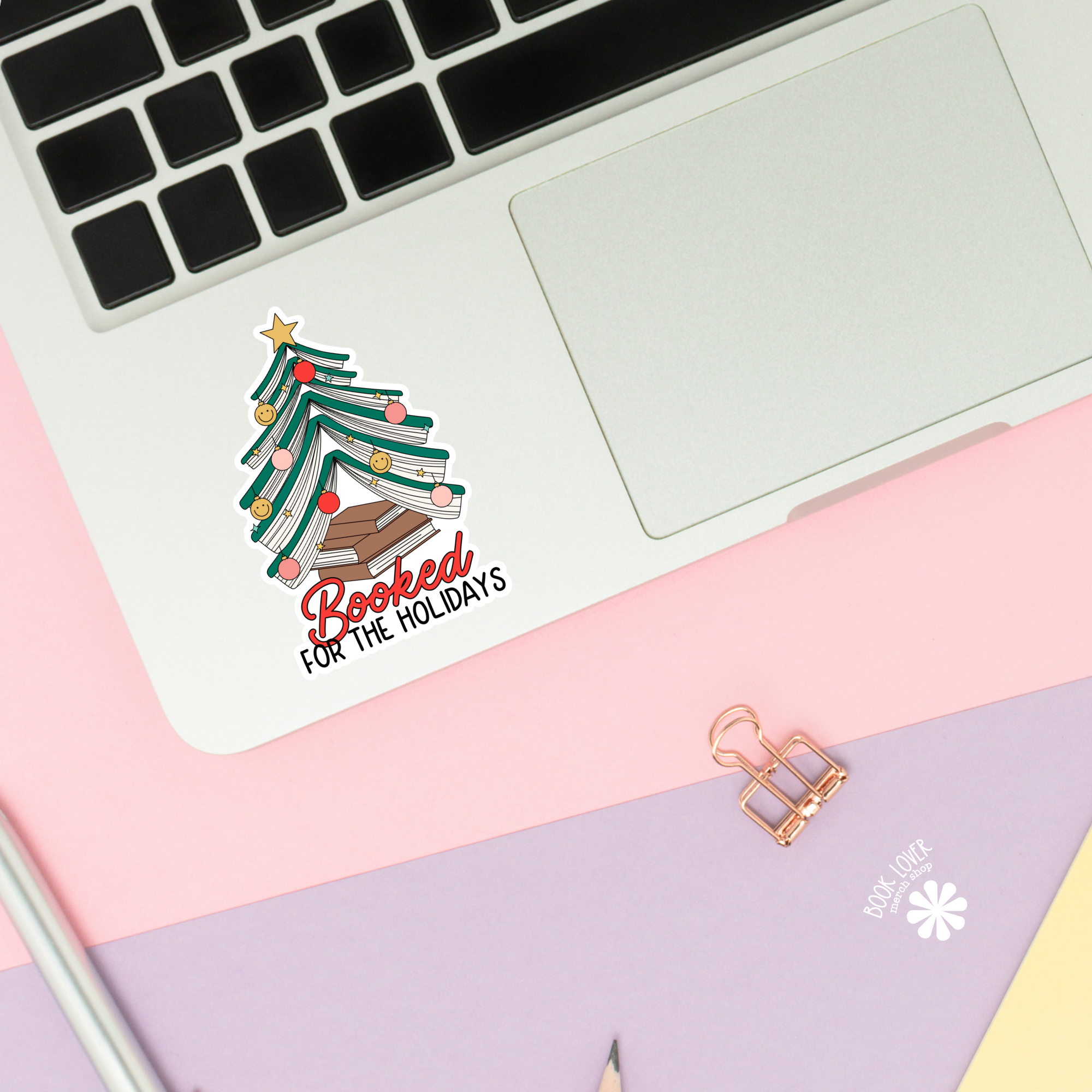 Booked For Holidays Stickers / Christmas Bookish Stickers