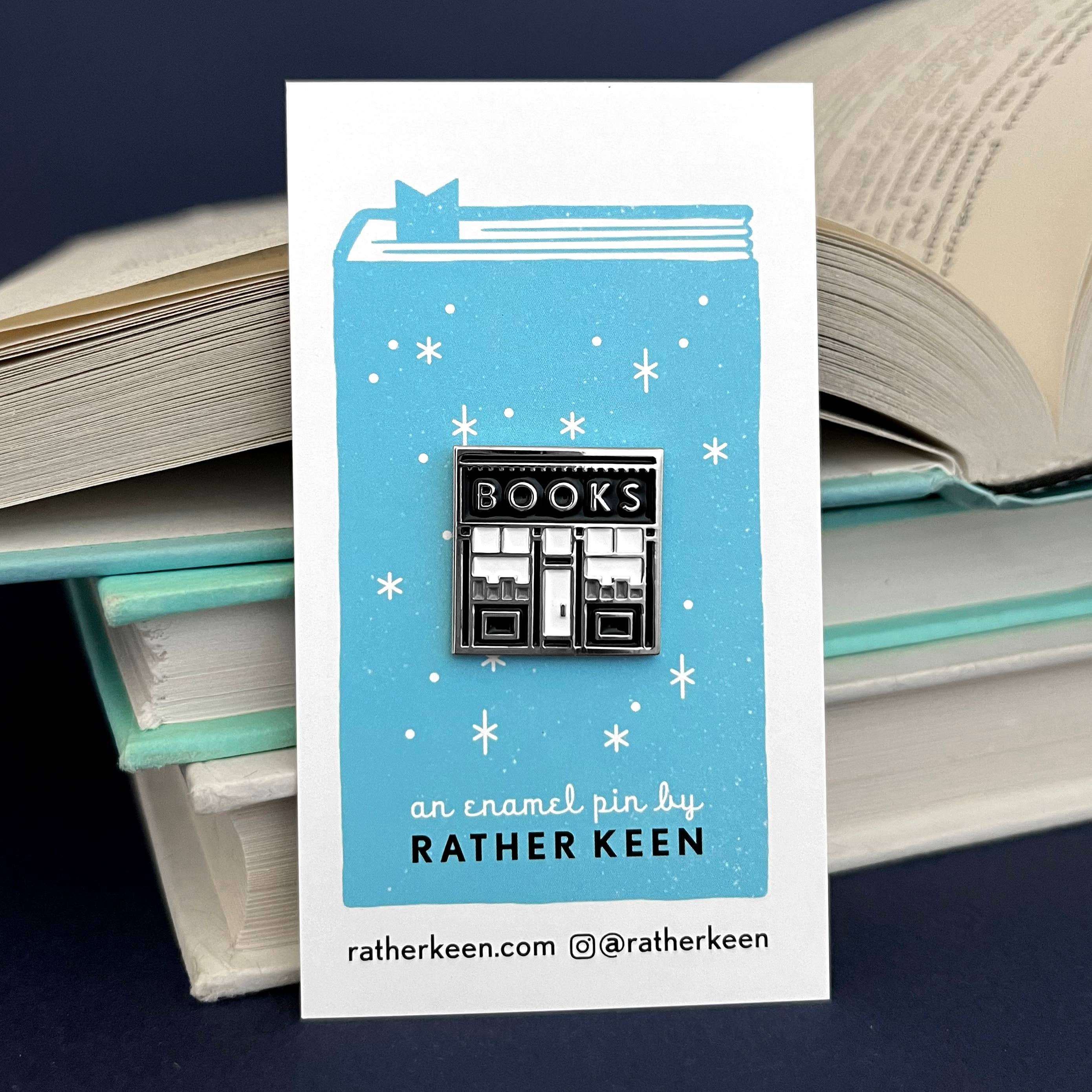 Book Shop enamel pin - bookstore pin - bookshop