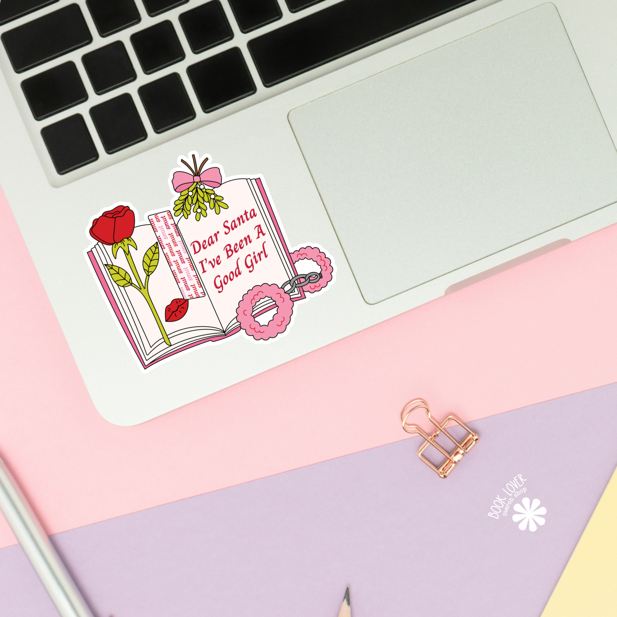 Dear Santa I've Been a Good Girl Stickers / Bookish Stickers