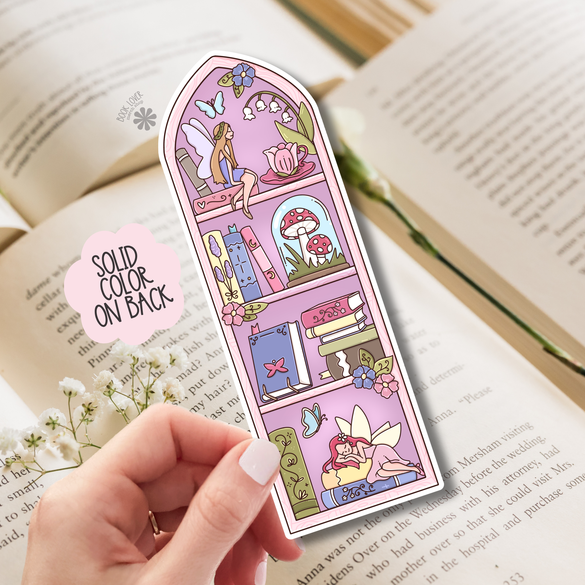Pink Fairy Tale Bookshelf Bookmark / Magical Bookish