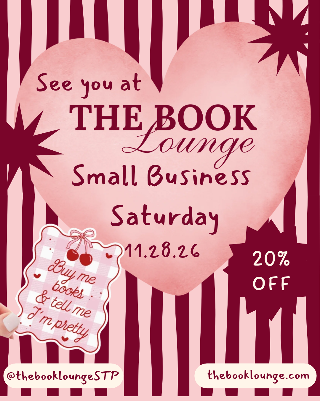 SHOP SMALL. READ BIG. SAVE 20%!