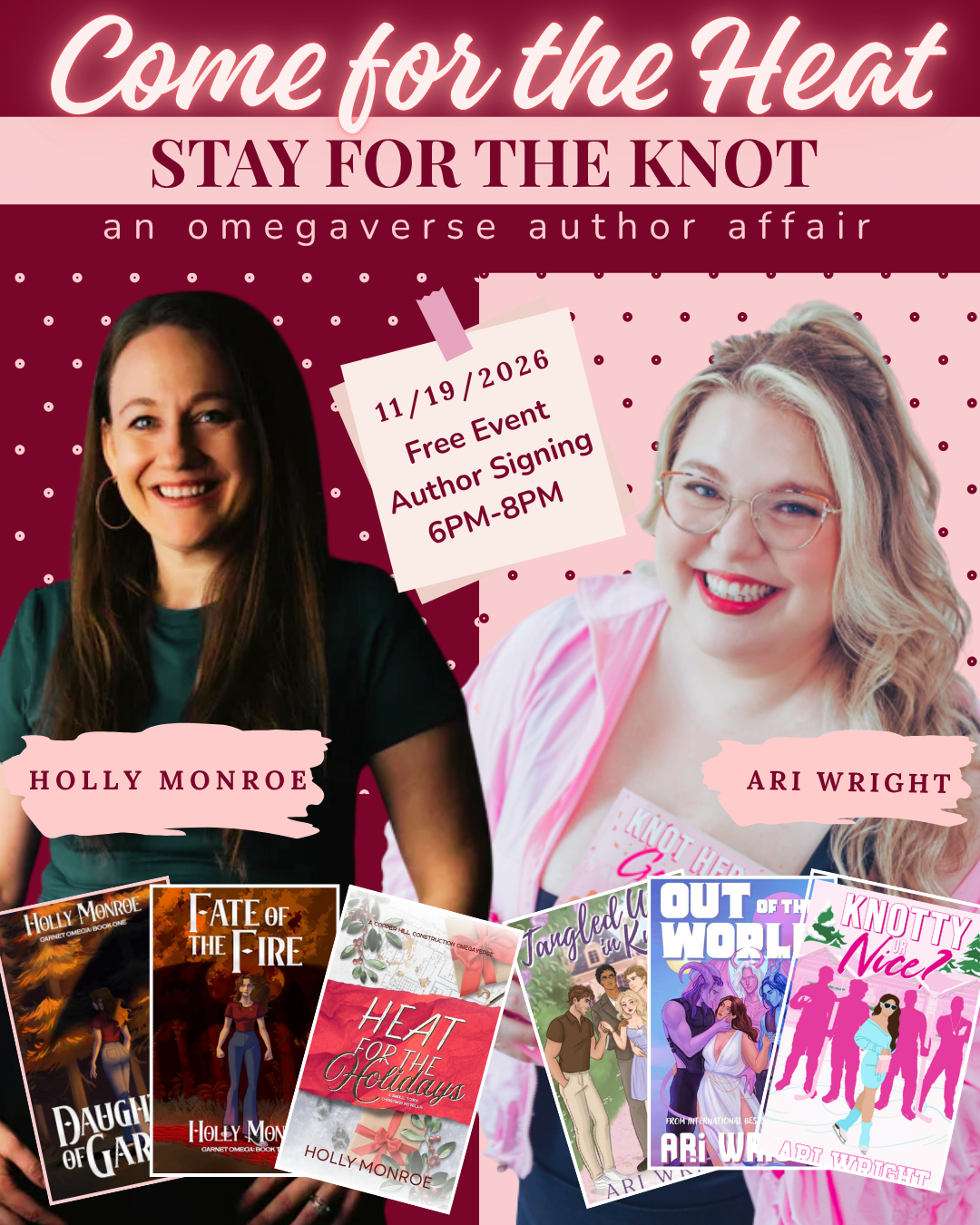 Holly Monroe & Ari Wright Author Signing
