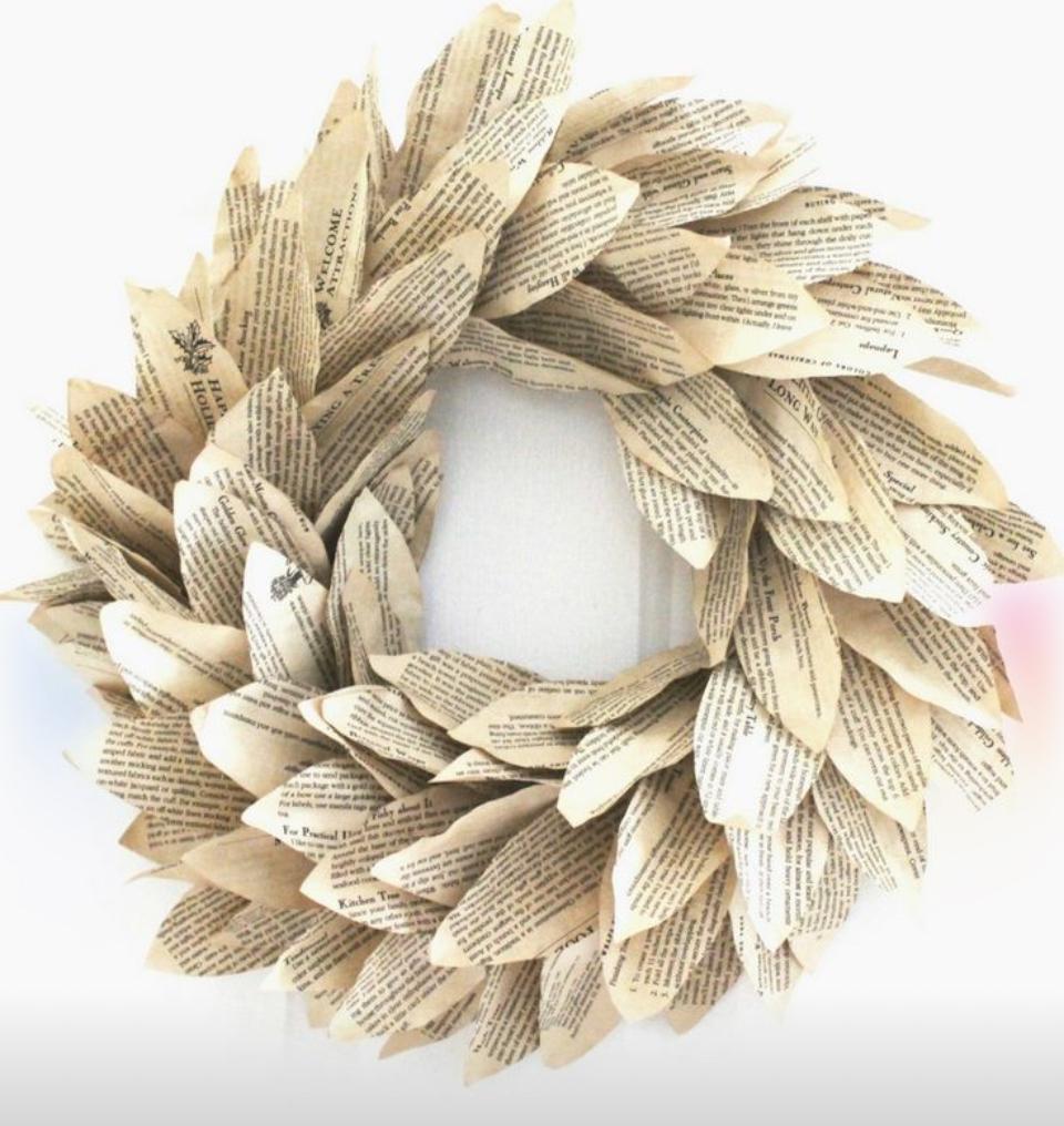 Crafty Night: Book Page Wreath