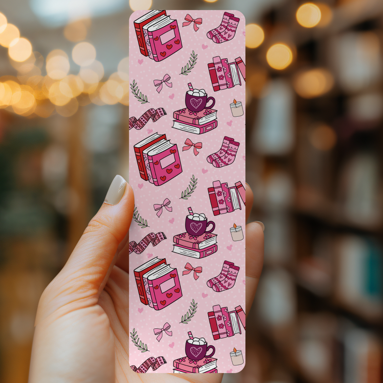 Bookish Valentine Bookmark | Soft Matte Laminated