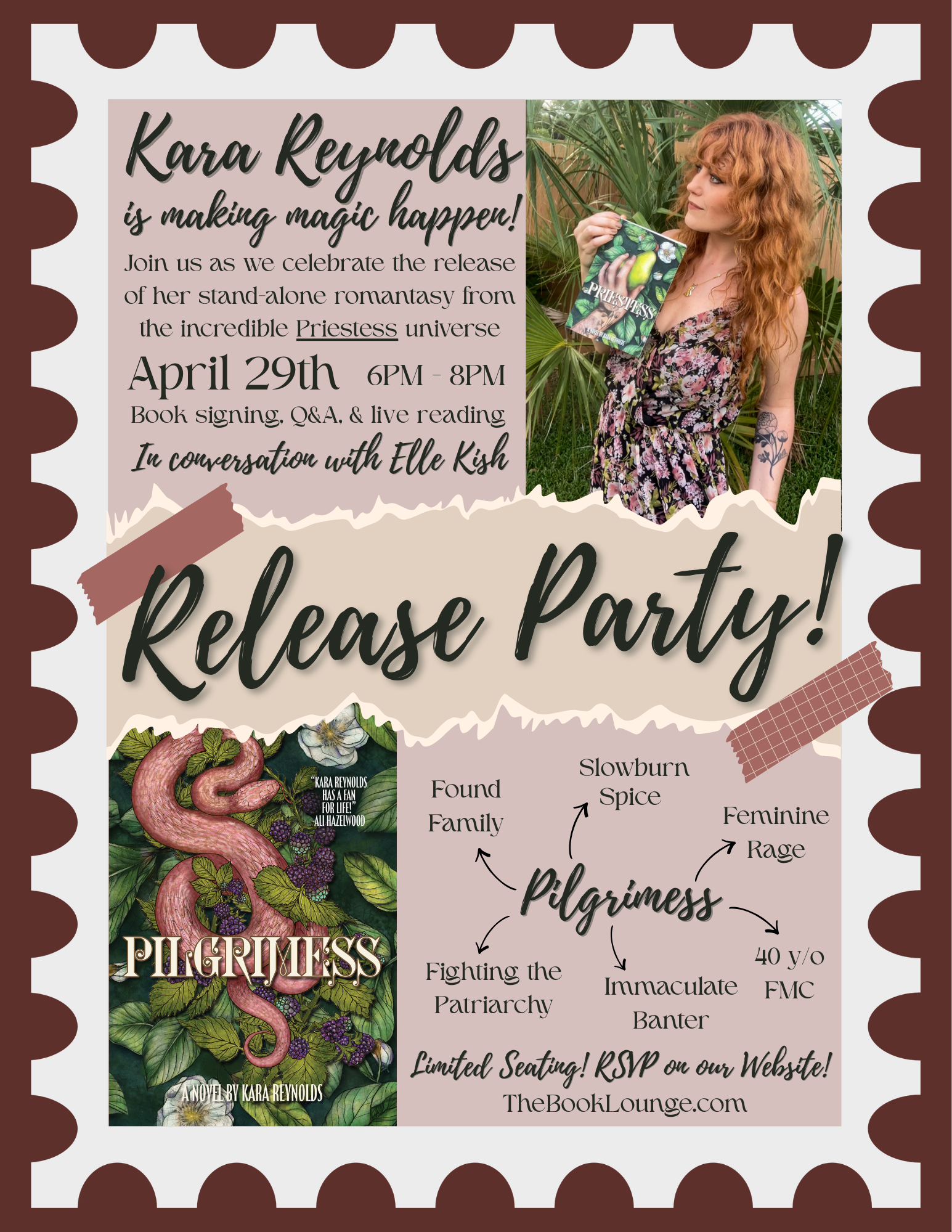 Kara Reynolds' "Pilgrimess" Release Party! w/ Special Guest: Elle Kish