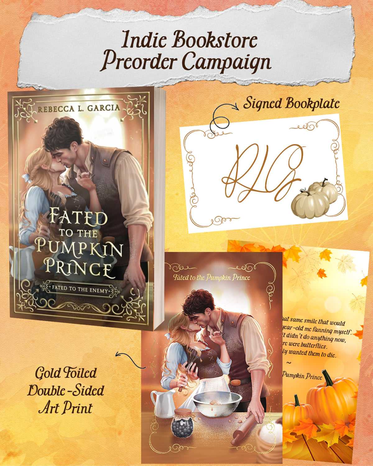 Pre-Order: Fated To The Pumpkin Prince by Rebecca L. Garcia w/ signed bookplate & art!