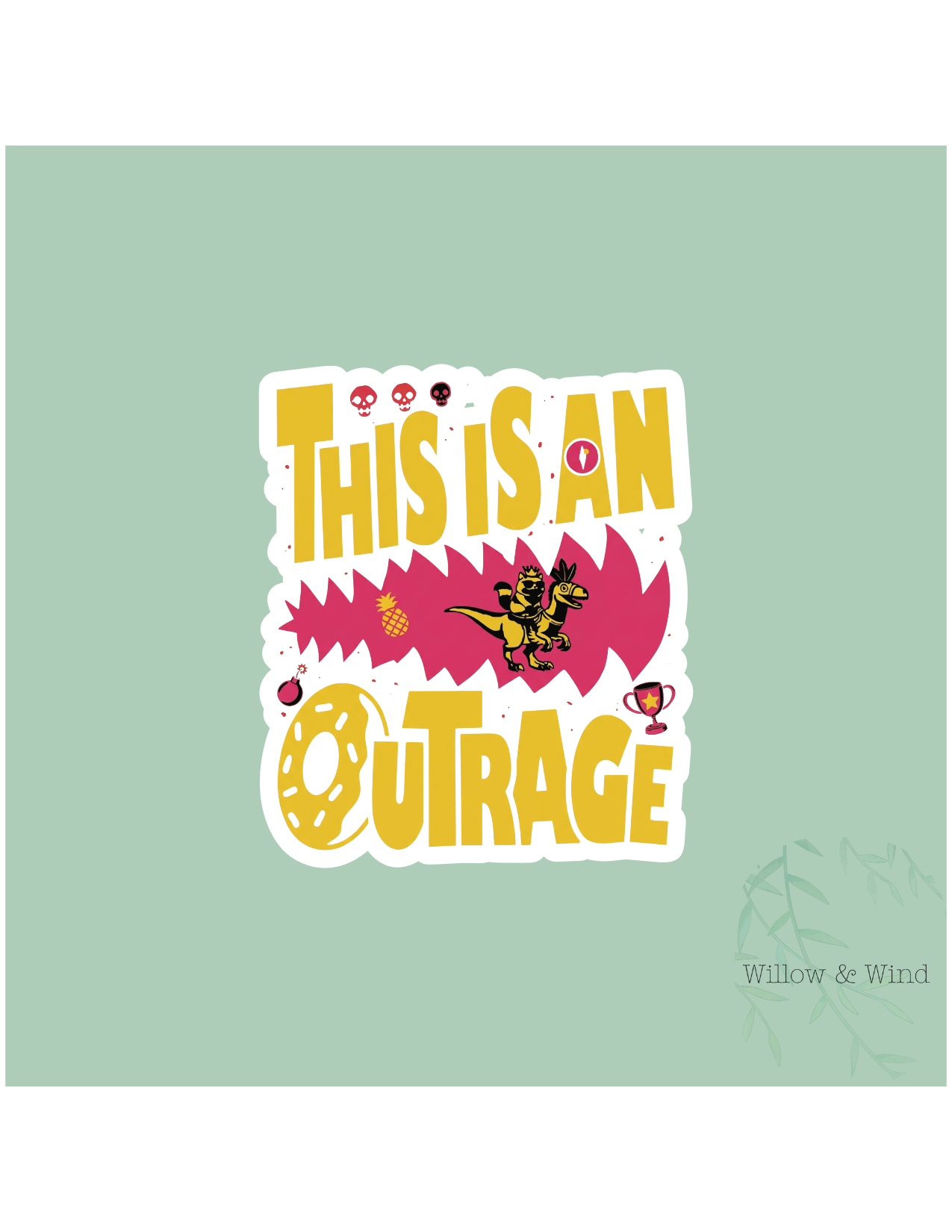 Outrage! - Dungeon Crawler Carl Sticker