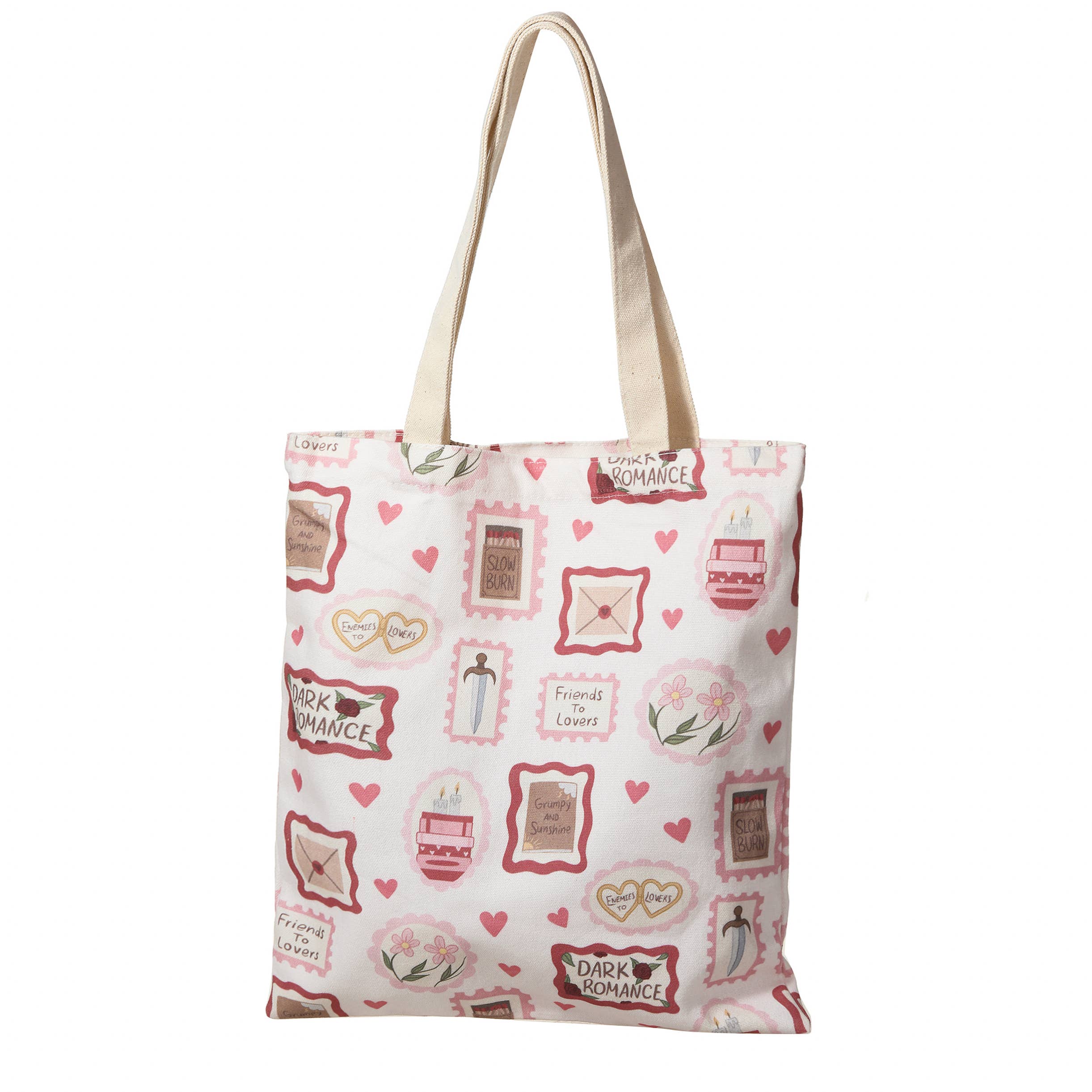 Romance Tropes Tote Bag, Reader, Romantasy, Bookish