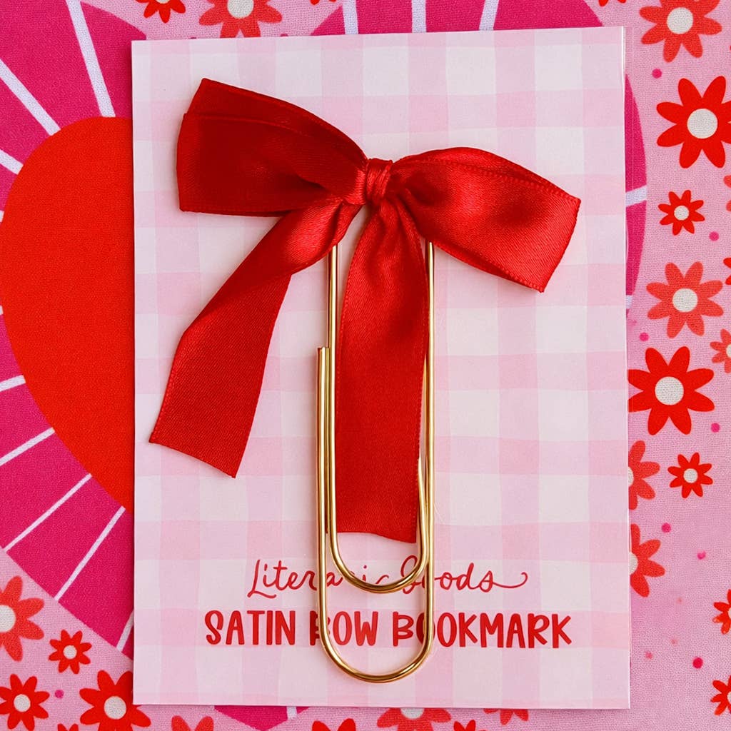 Coquette Red Bow Bookmark - Valentines Day Gift for Readers