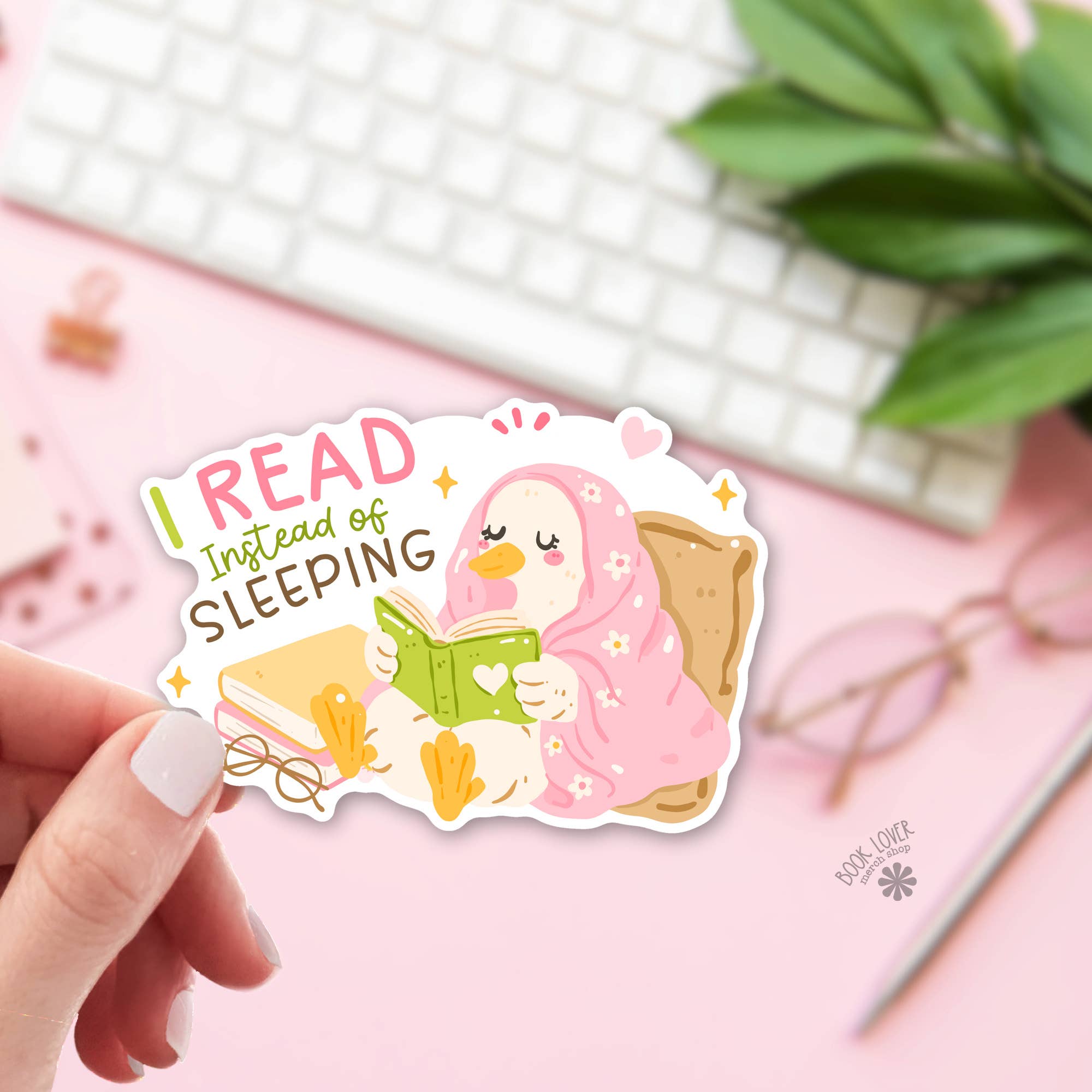 I Read Instead of Sleeping / Bookish Sticker / Reader Gift