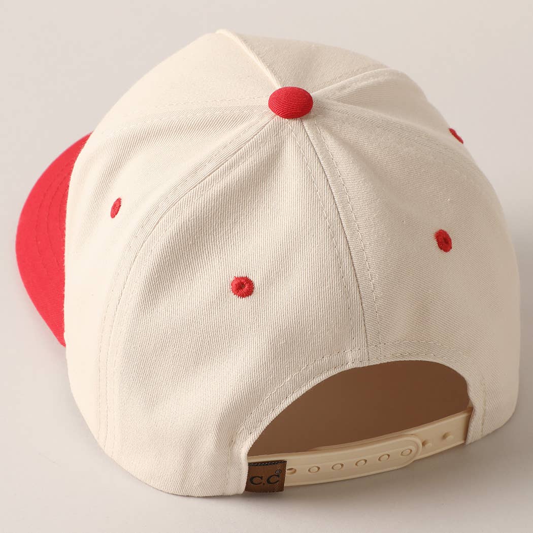 Vampire Teeth in Heart Embroidery Baseball Cap