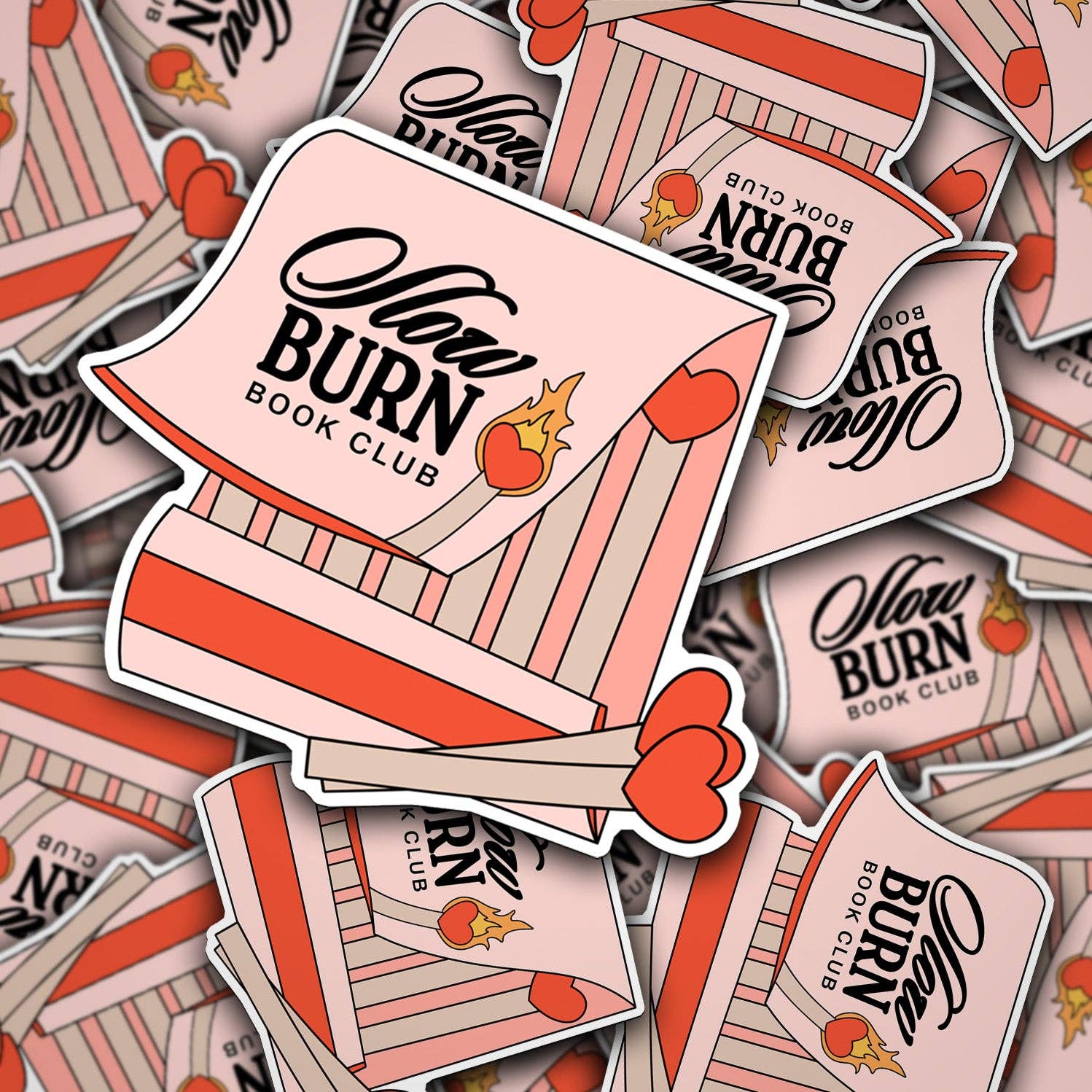 Vinyl Decal Slow Burn Book Club Matchbook