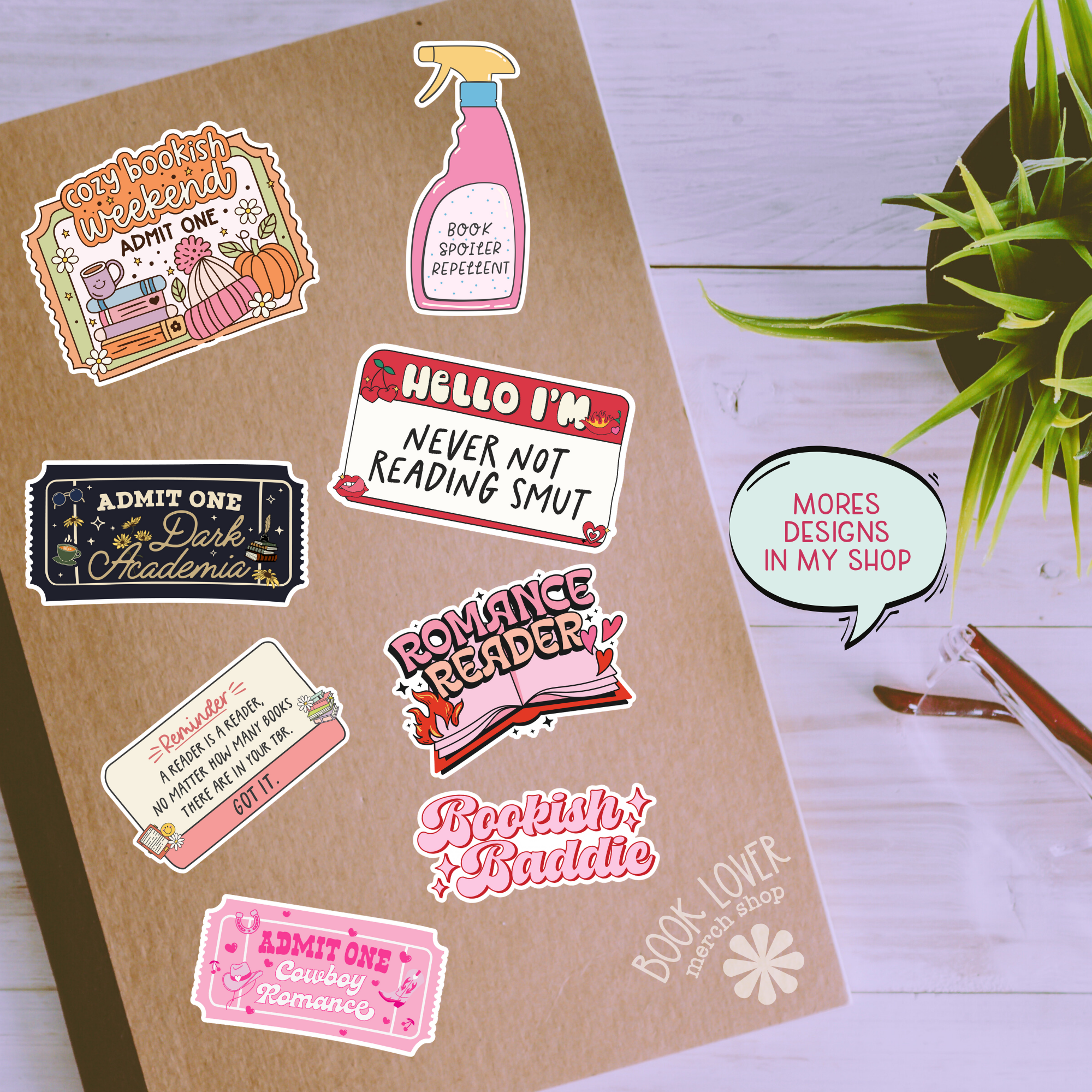 Romantasy Book Club Stickers  / Bookish Merch, Book Lover