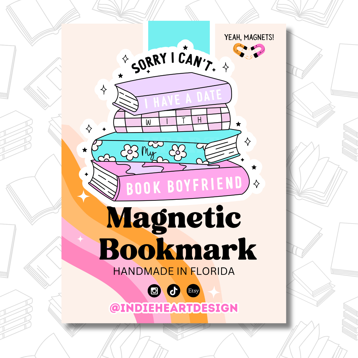Book Boyfriend Magnetic Bookmark | Romance Reader