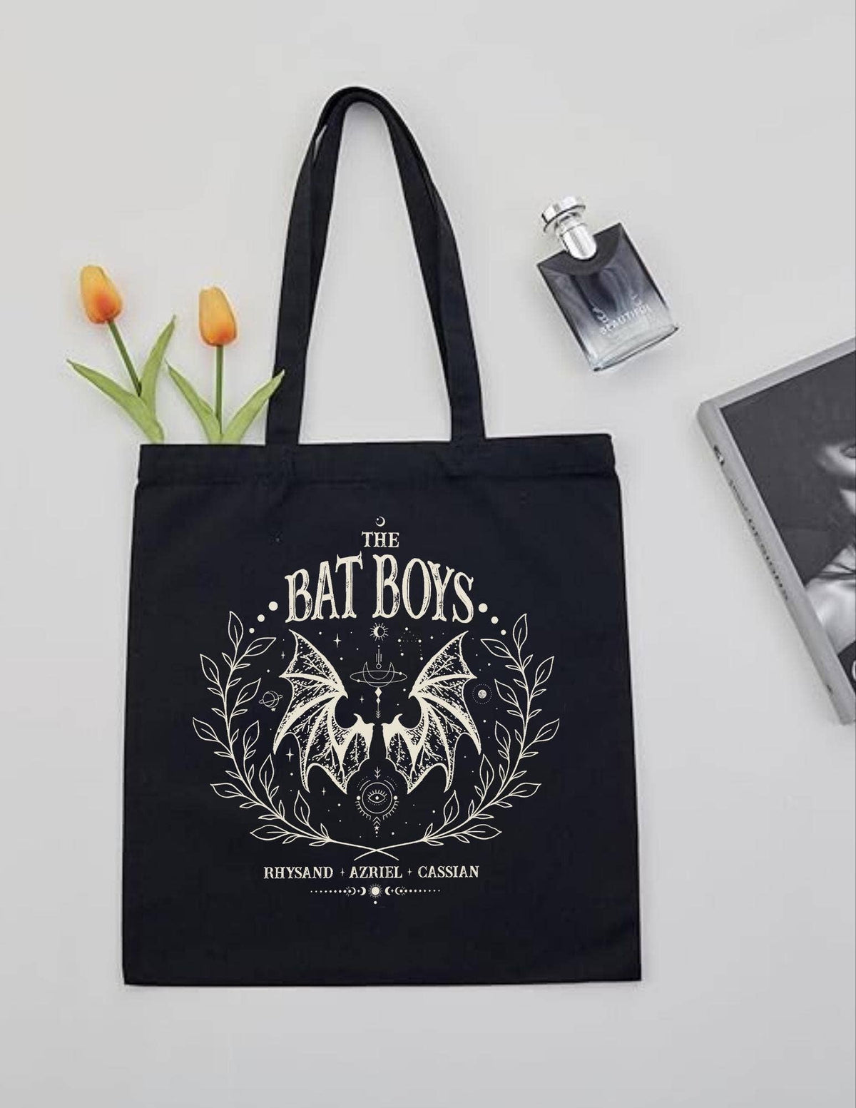Tote Bag: ACOTAR Inspired Bat Boys Canvas Bookish